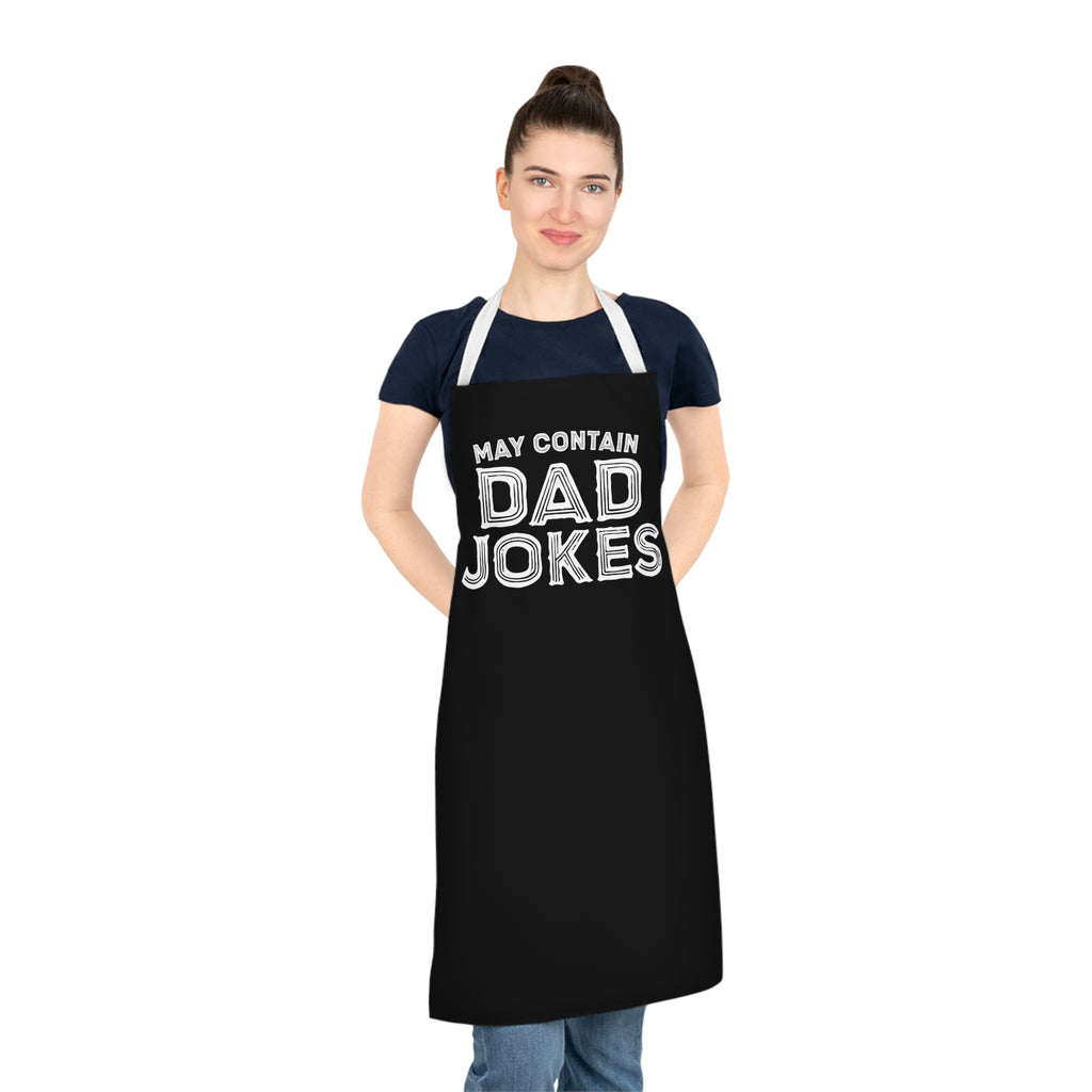 May contain Dad jokes Funny Adult Apron, Kitchen Apron for Men, BBQ Apron, Cooking Gift for Dad, Adjustable Apron with Pockets