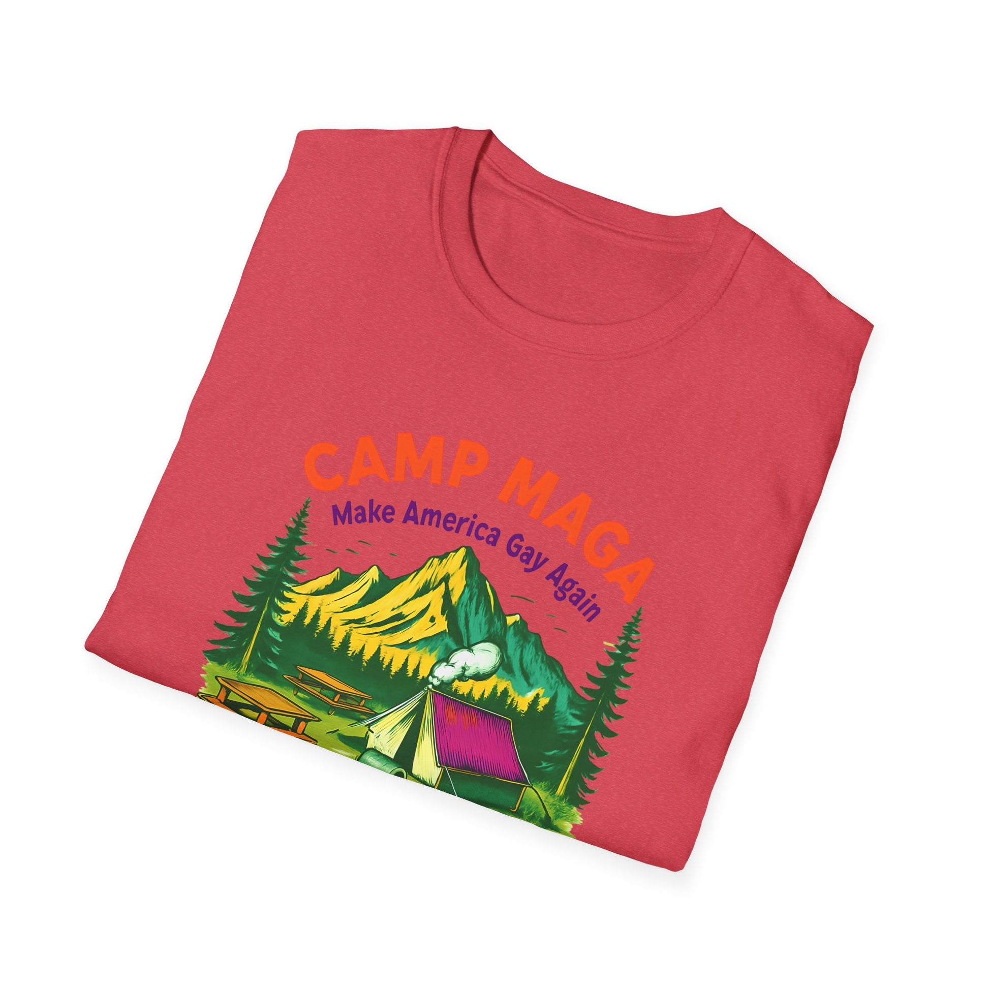 Camp MAGA Unisex make America gay again carnival Softstyle T-Shirt - Make America Gay Again, LGBTQ Pride Shirt, Camping Tee, Gift for [...]