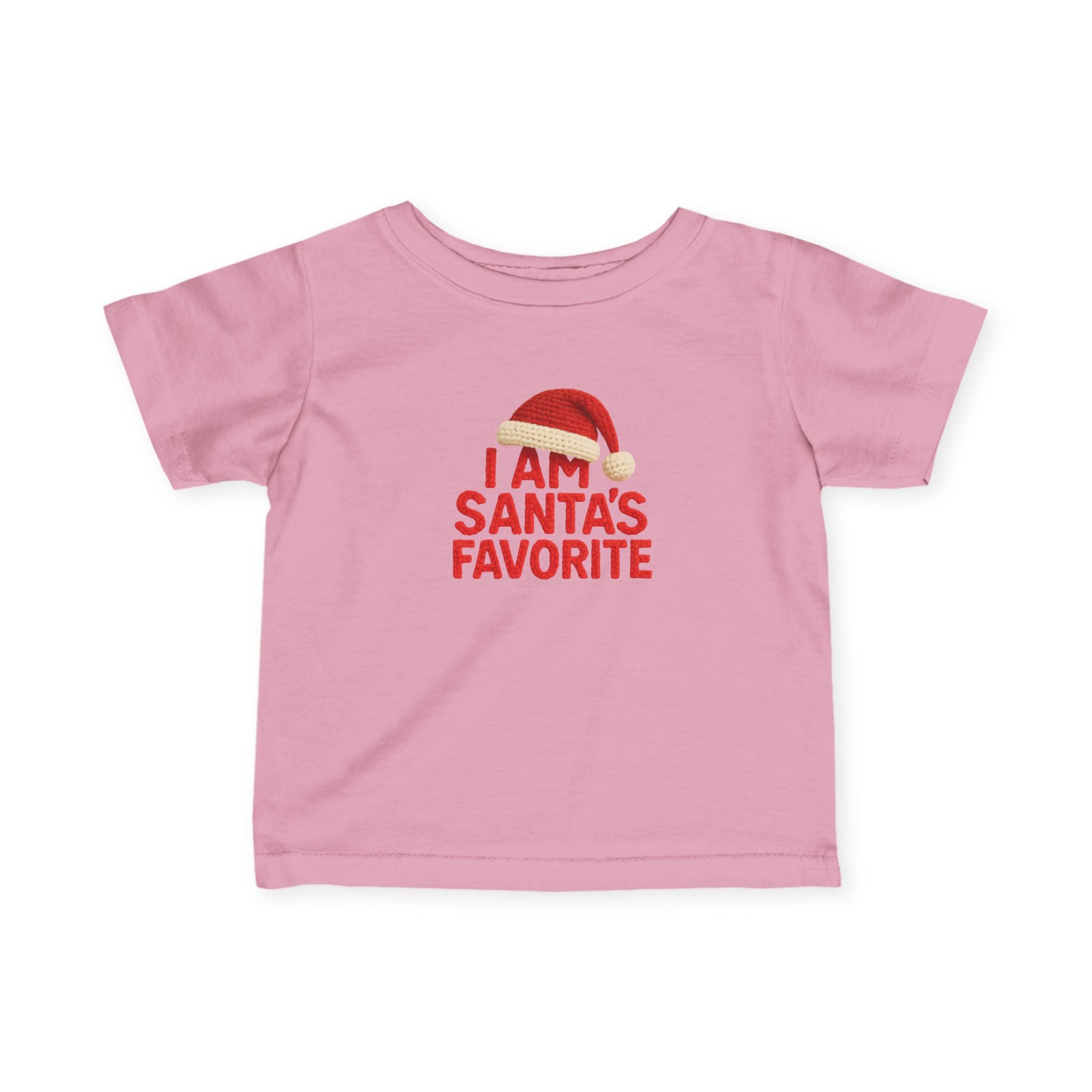 Infant Tee - "I Am Santa's Favorite" Christmas Baby Shirt
