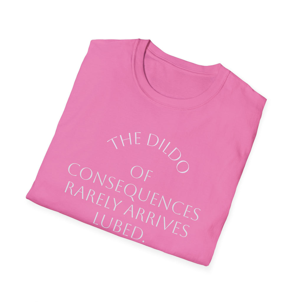 Bad Karma Unisex Softstyle T-Shirt, Humorous Dildo of Consequences Tee, Sarcastic Graphic Shirt, Novelty Gift Apparel, Unisex Tshirt