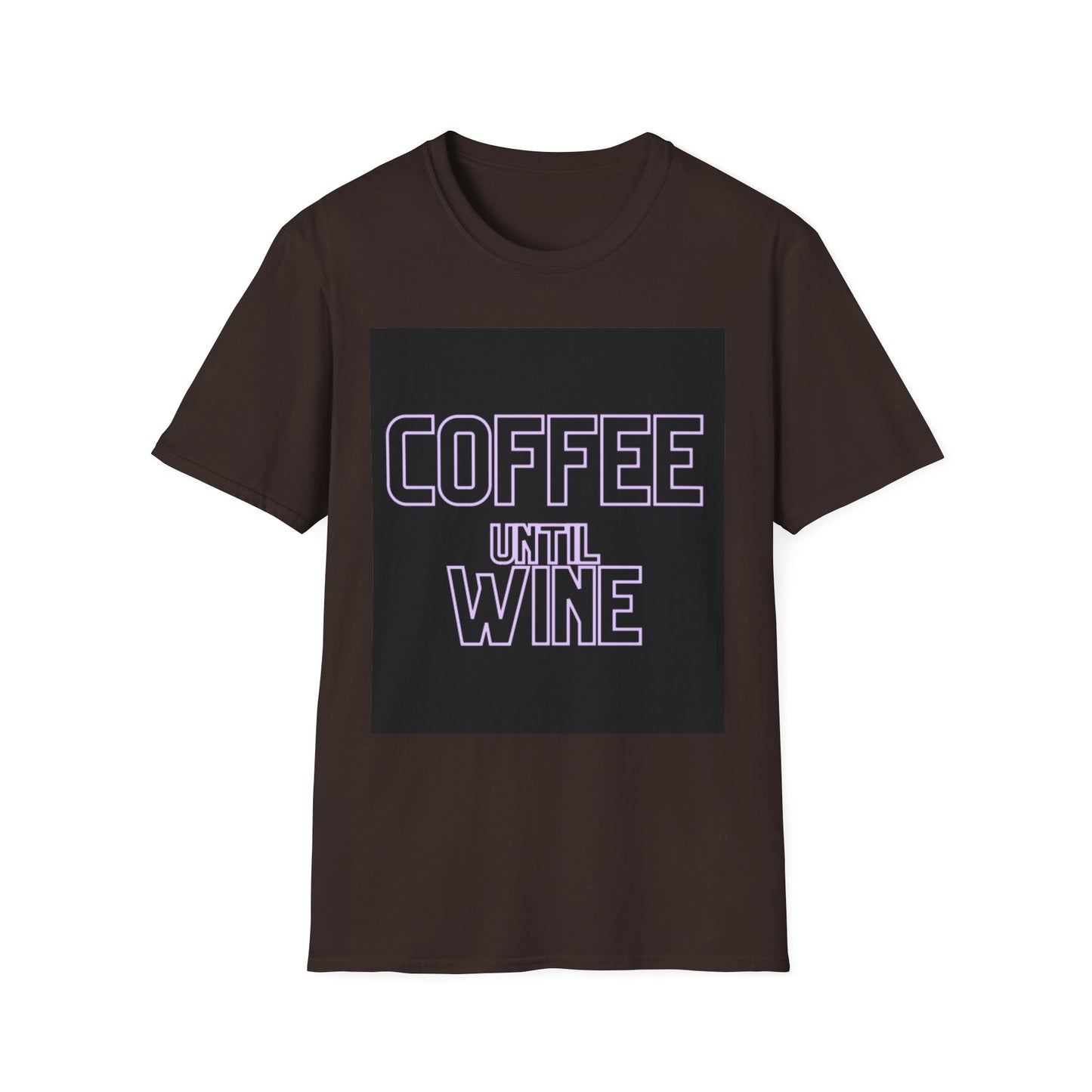 Coffee until wine  Unisex Softstyle T-Shirt