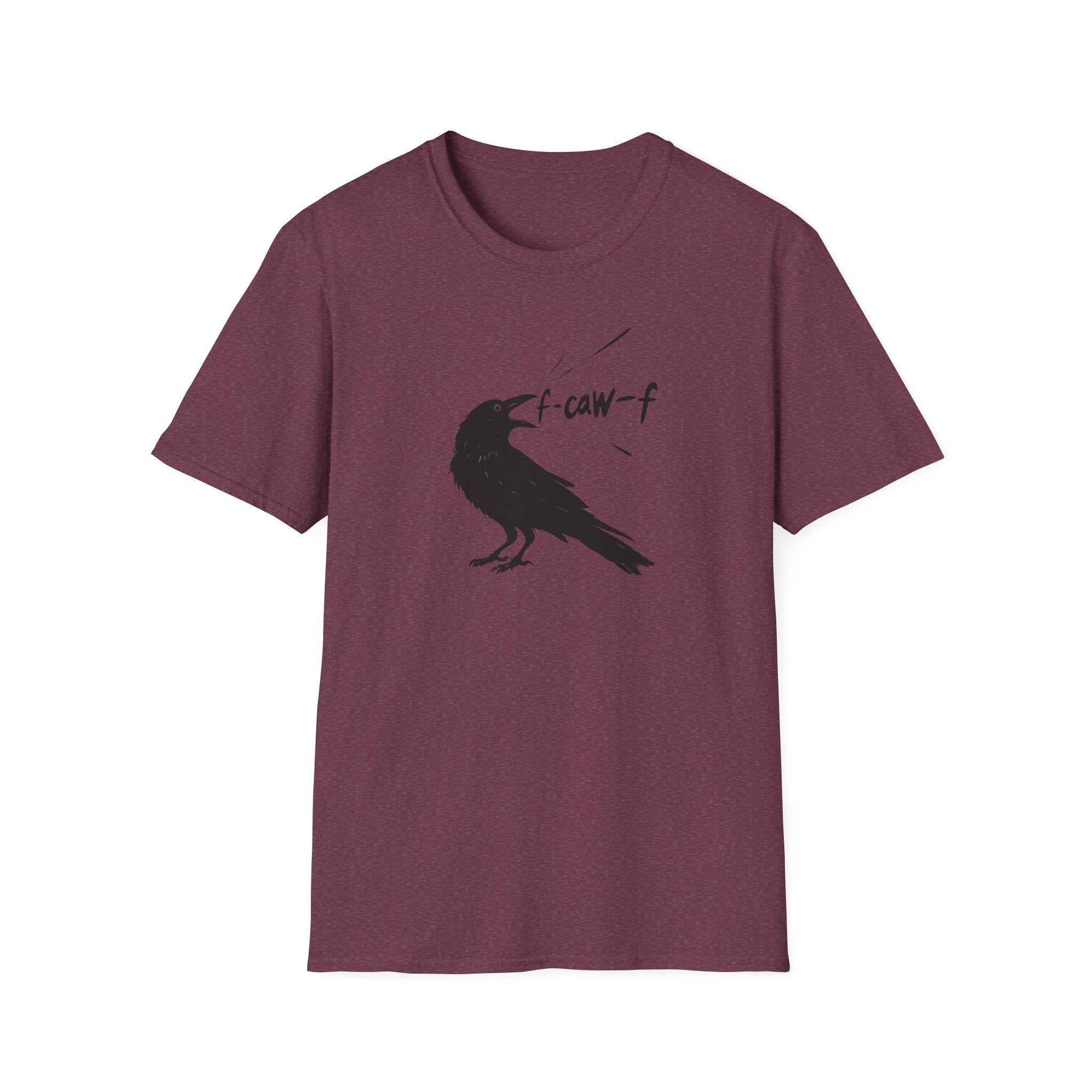 F Off Crow Bird Lover F-Caw-F Fresh Mouth Unisex Softstyle T-Shirt, F Off Tee, Gift for Bird Enthusiasts, Sarcastic Graphic Tee, Unique