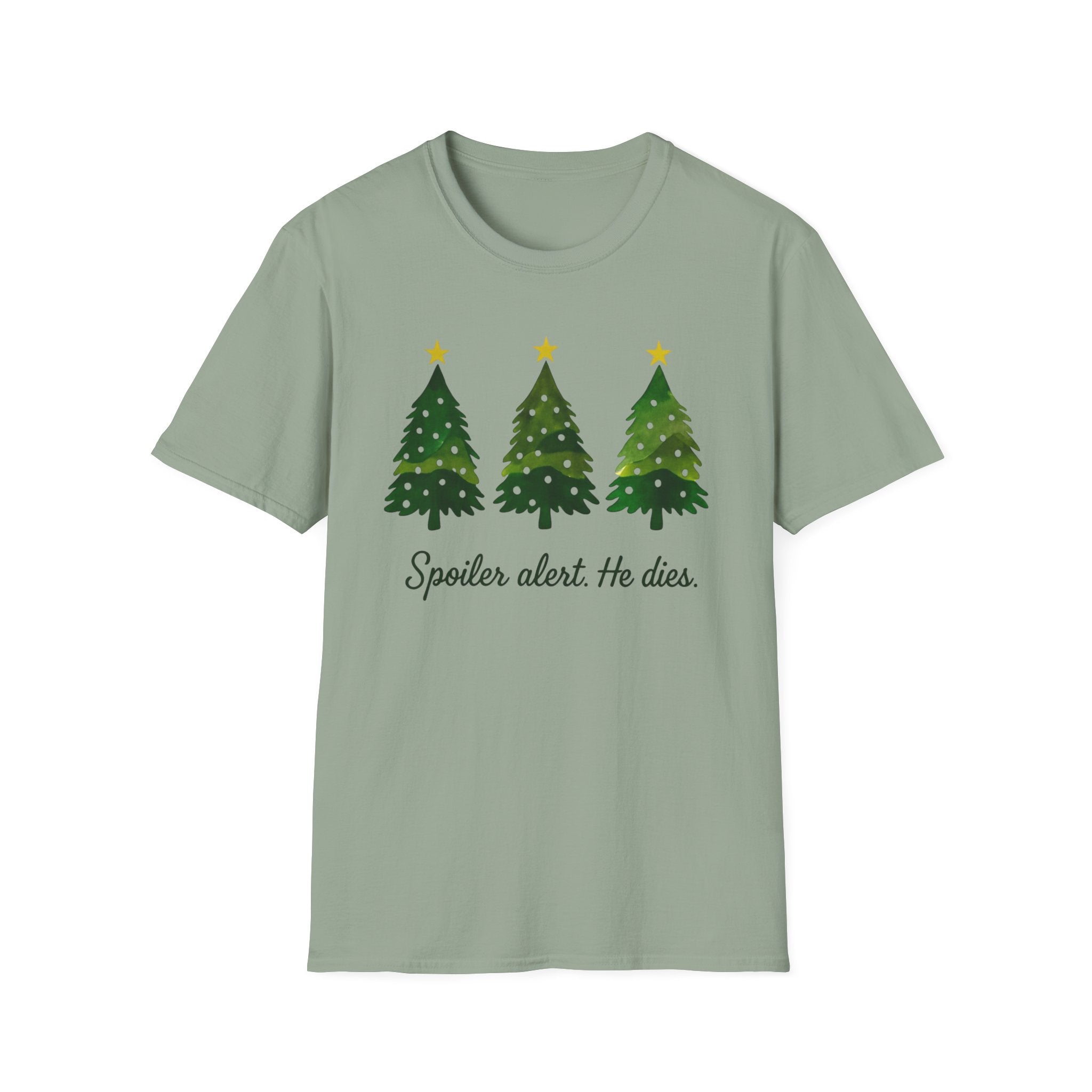 Spoiler Alert. He dies. Funny Jesus Christmas Tree T-Shirt
