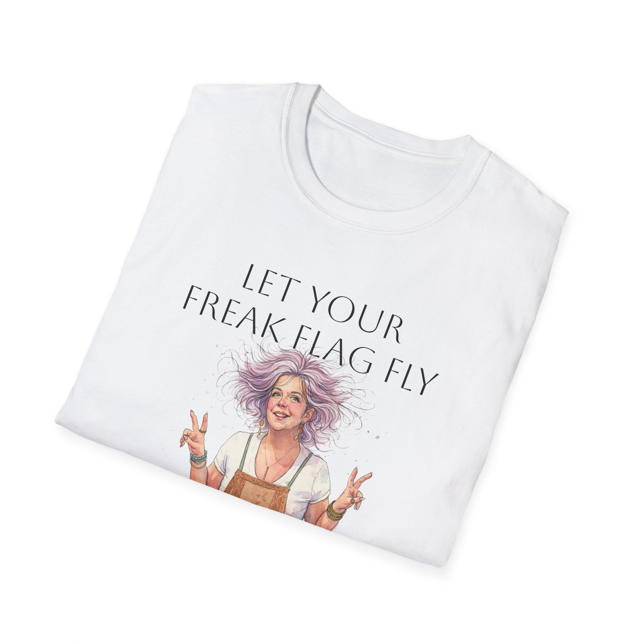 T‑Shirt — "Let Your Freak Flag Fly" Boho Artist Graphic Tee