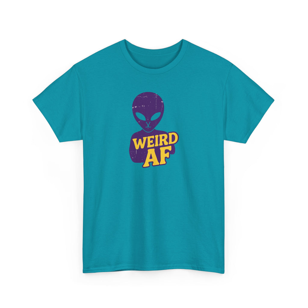 Weird AF Alien Tee, Unisex Graphic T-Shirt, Fun Casual Wear, Gift for Sci-Fi Lovers, Quirky Humor Apparel