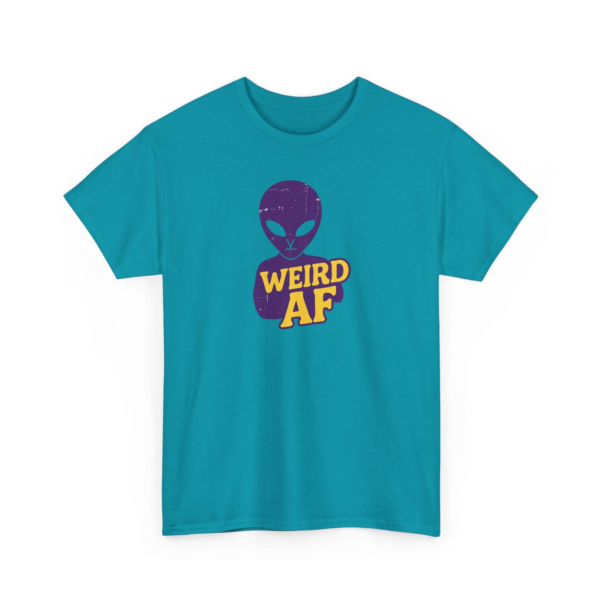 Weird AF Alien Tee, Unisex Graphic T-Shirt, Fun Casual Wear, Gift for Sci-Fi Lovers, Quirky Humor Apparel