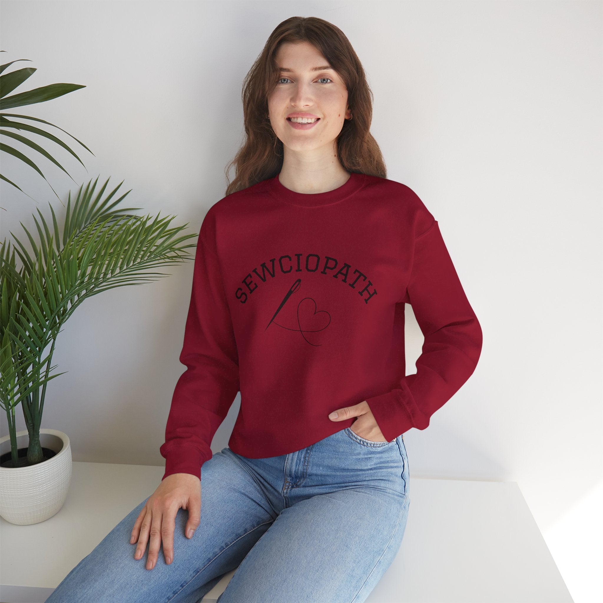 Funny Sewciopath Crewneck Sweatshirt sewing gift