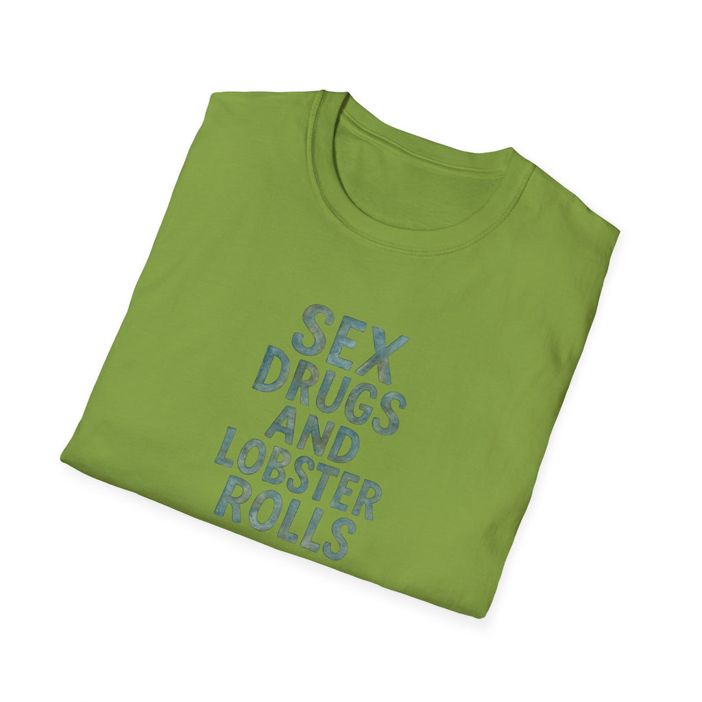 Seafood Love Her Gift Unisex Softstyle T-Shirt, Lobster Roll Tee, Beach Lover Shirt, Summertime Apparel, Funny Foodie Top