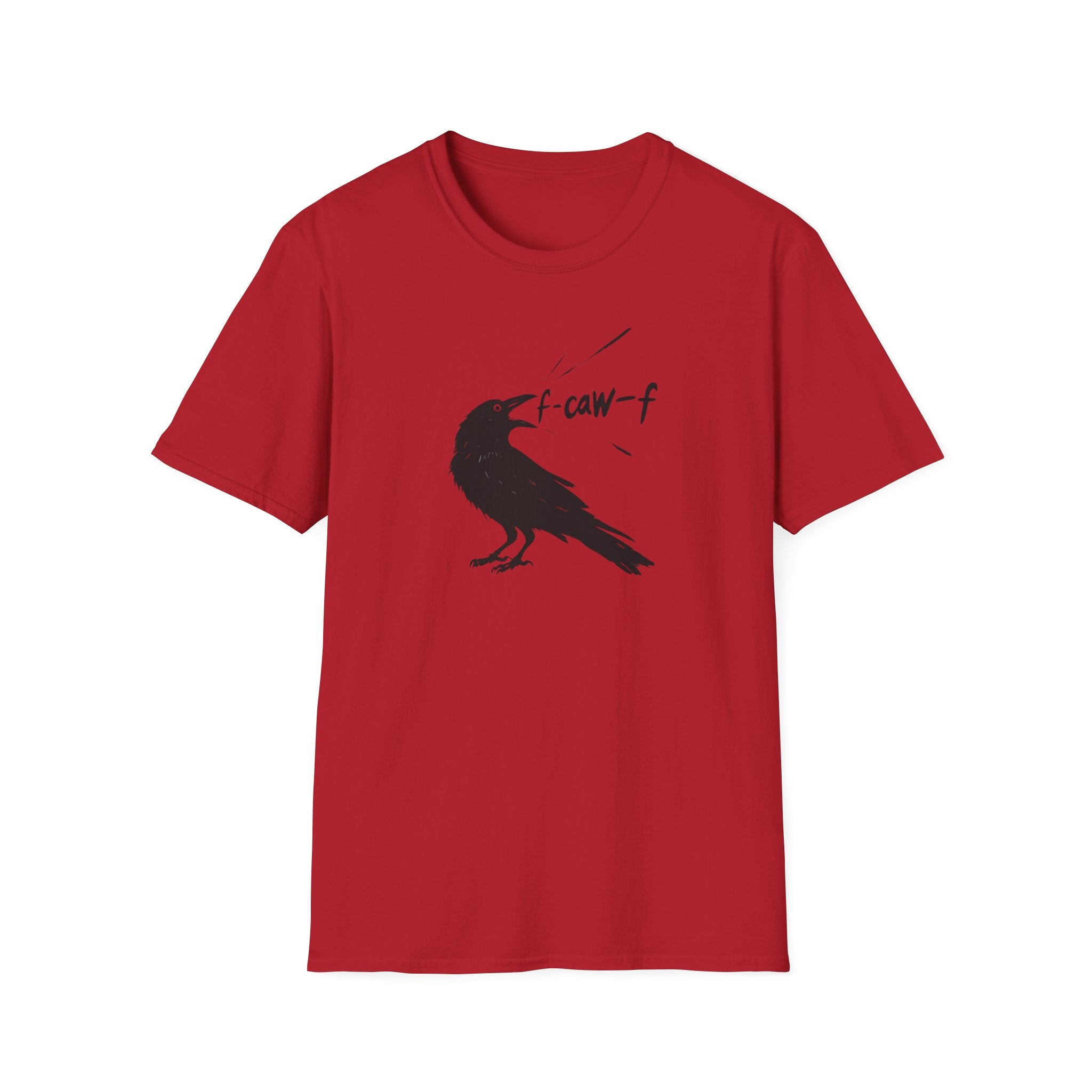 F Off Crow Bird Lover F-Caw-F Fresh Mouth Unisex Softstyle T-Shirt, F Off Tee, Gift for Bird Enthusiasts, Sarcastic Graphic Tee, Unique