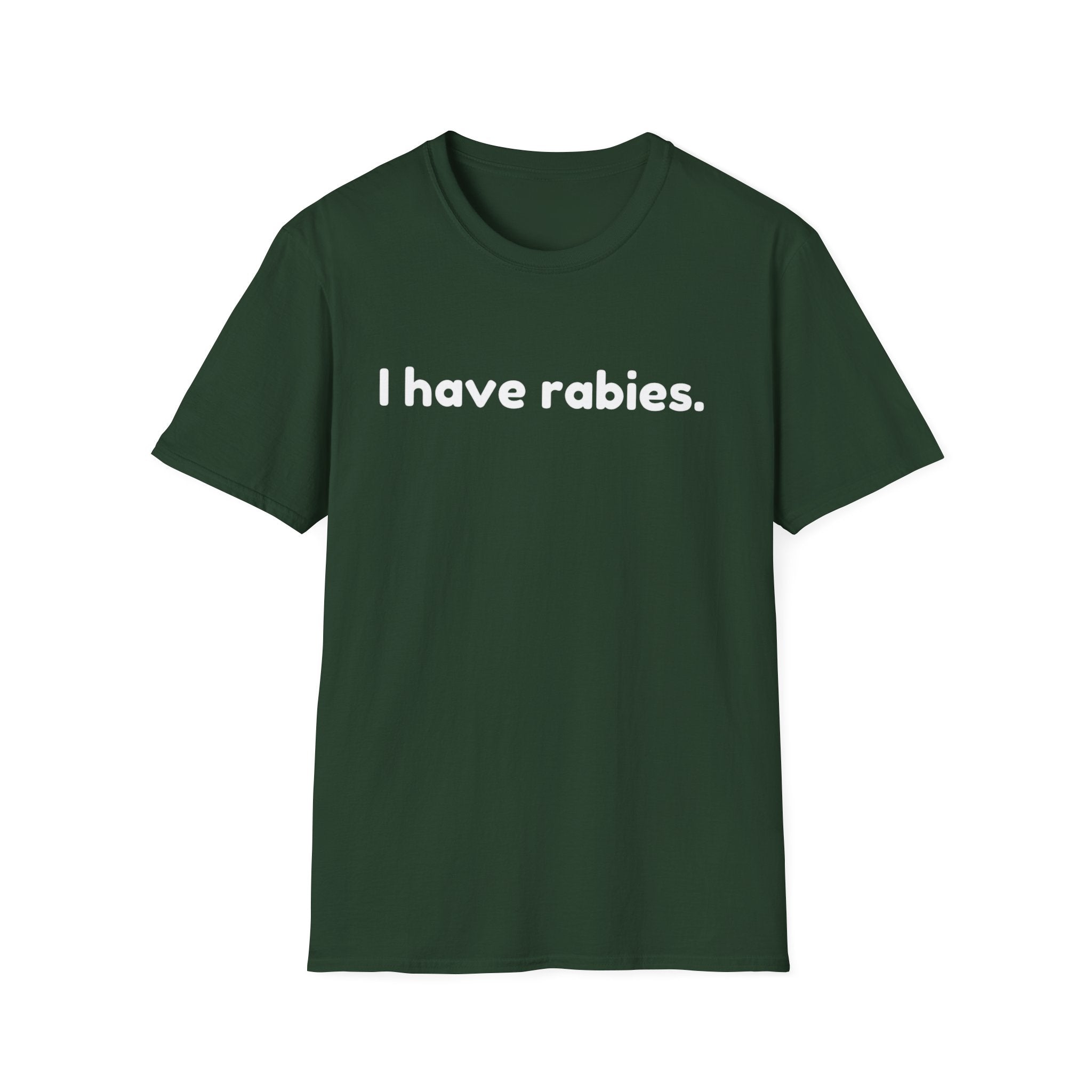 Funny I Have Rabies Unisex Softstyle T-Shirt, Humorous Animal Lover Tee, Sarcastic Graphic Shirt, Cute Gift for Pet Owners, Comfortable Tee