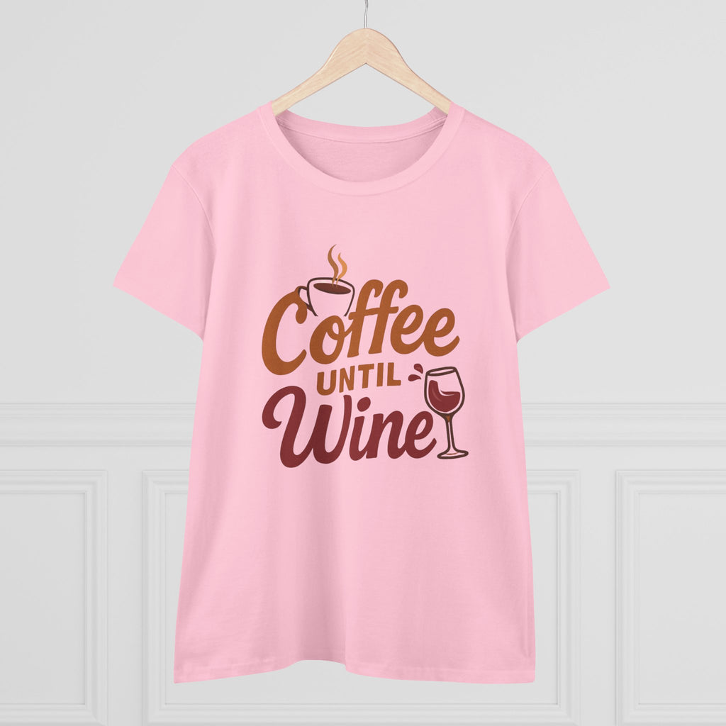 Coffee until wine tshirt coffee lovers wine lovers gift for her cozy, Women's Tee, Graphic Tee, Coffee Shirt, Wine Shirt, Funny Shirt