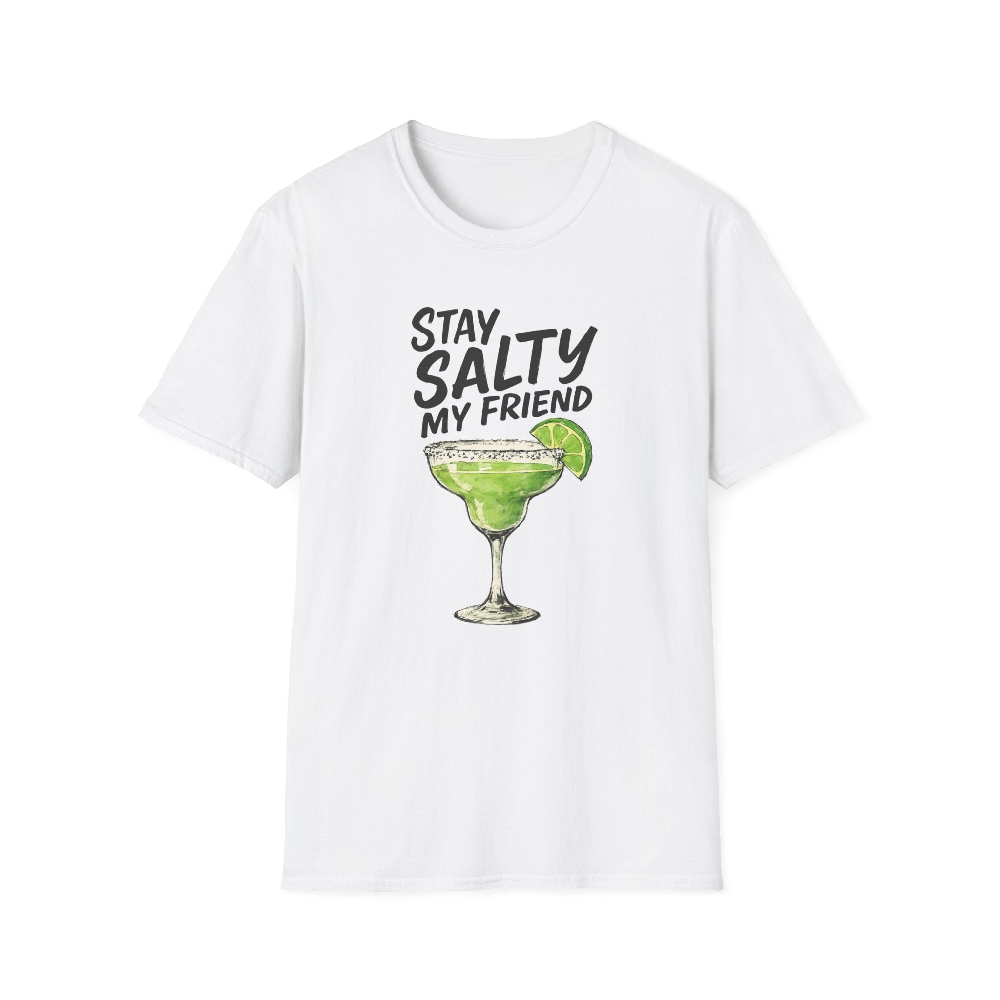 Stay Salty my friend Margarita Cocktail T-shirt, Tequila Drink Party Tee, Unisex Softstyle Top, Funny Graphic Shirt