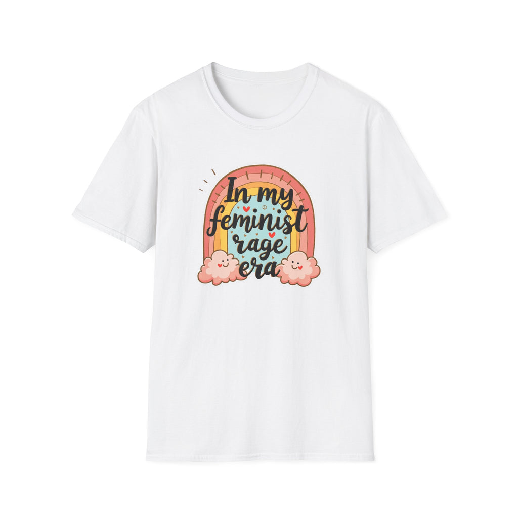 In My Feminist Rage Era Rainbow Tee - Unisex Softstyle T-Shirt, Empowerment Shirt, Gift for Activists,  Pride Apparel, Statement T-shirt
