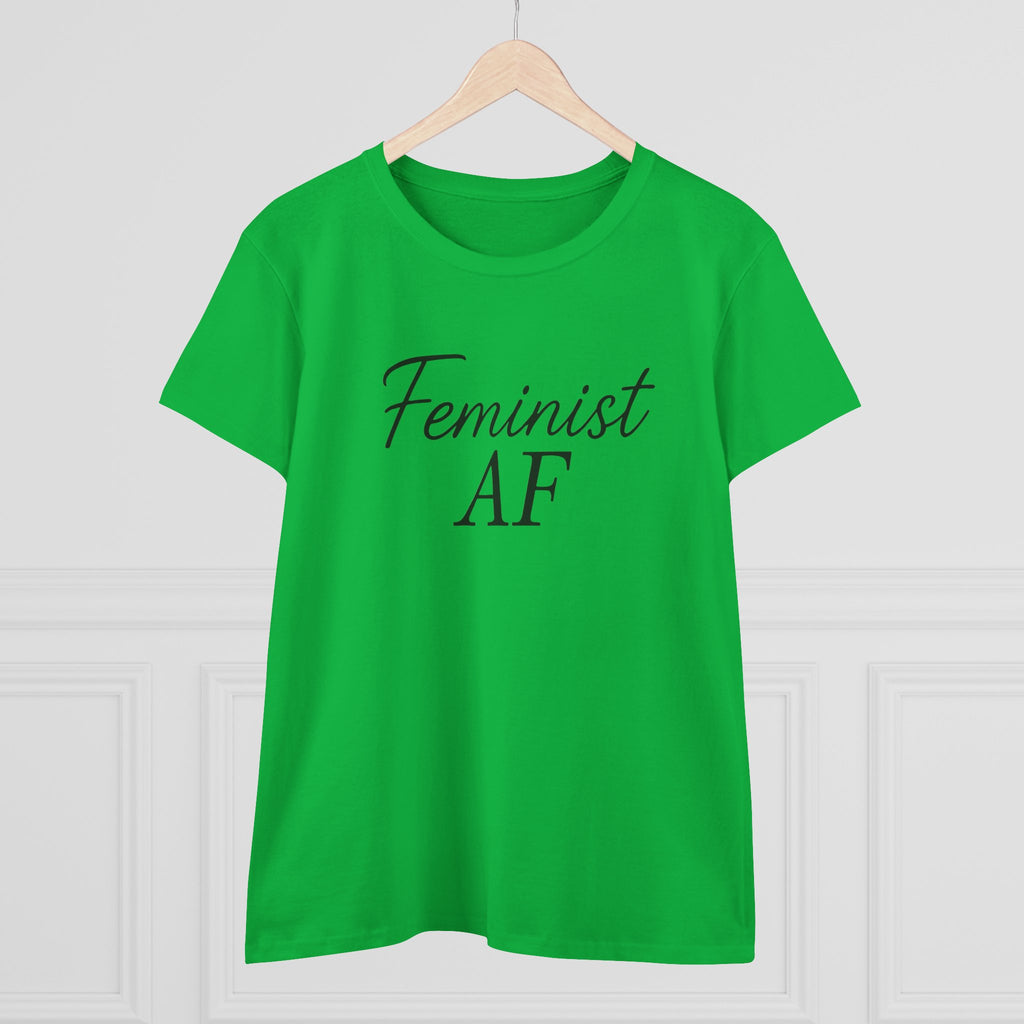 Feminist AF Tee, Protest Shirt, Empowerment Top, Activist Clothing, Women's Rights Apparel, Midweight Cotton Tshirt