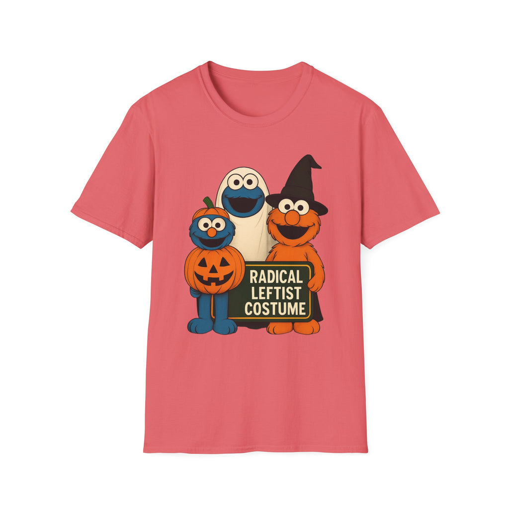 Radical Leftist Costume T-Shirt, Halloween gift Nostalgia Puppets Kindness Diversity Social Justice Anti-Trump Tee, Unisex Softstyle Top