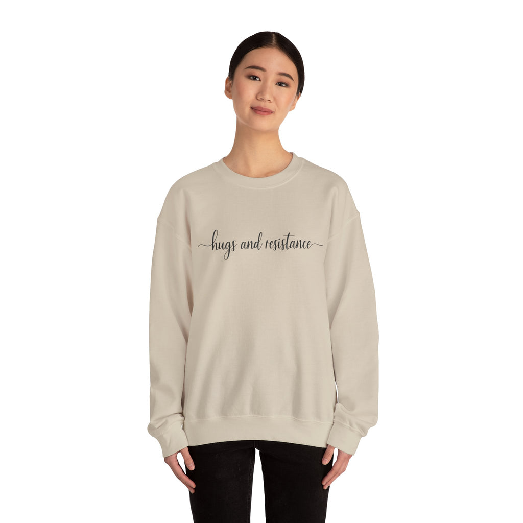 Hugs and resistance, cozy Protest Resistance Crewneck Sweatshirt
