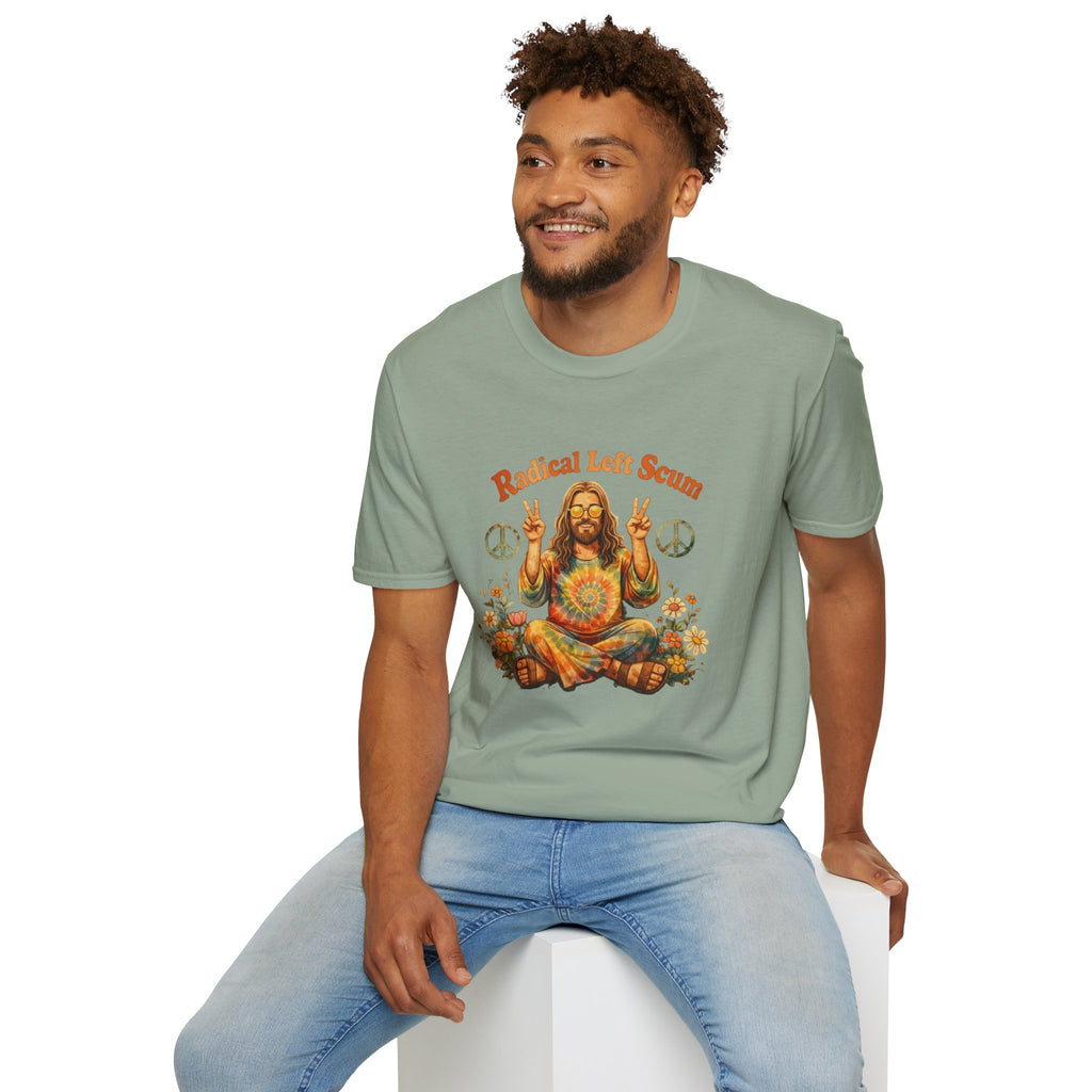 Radical Left Scum Hippie Peace Meditation T-Shirt