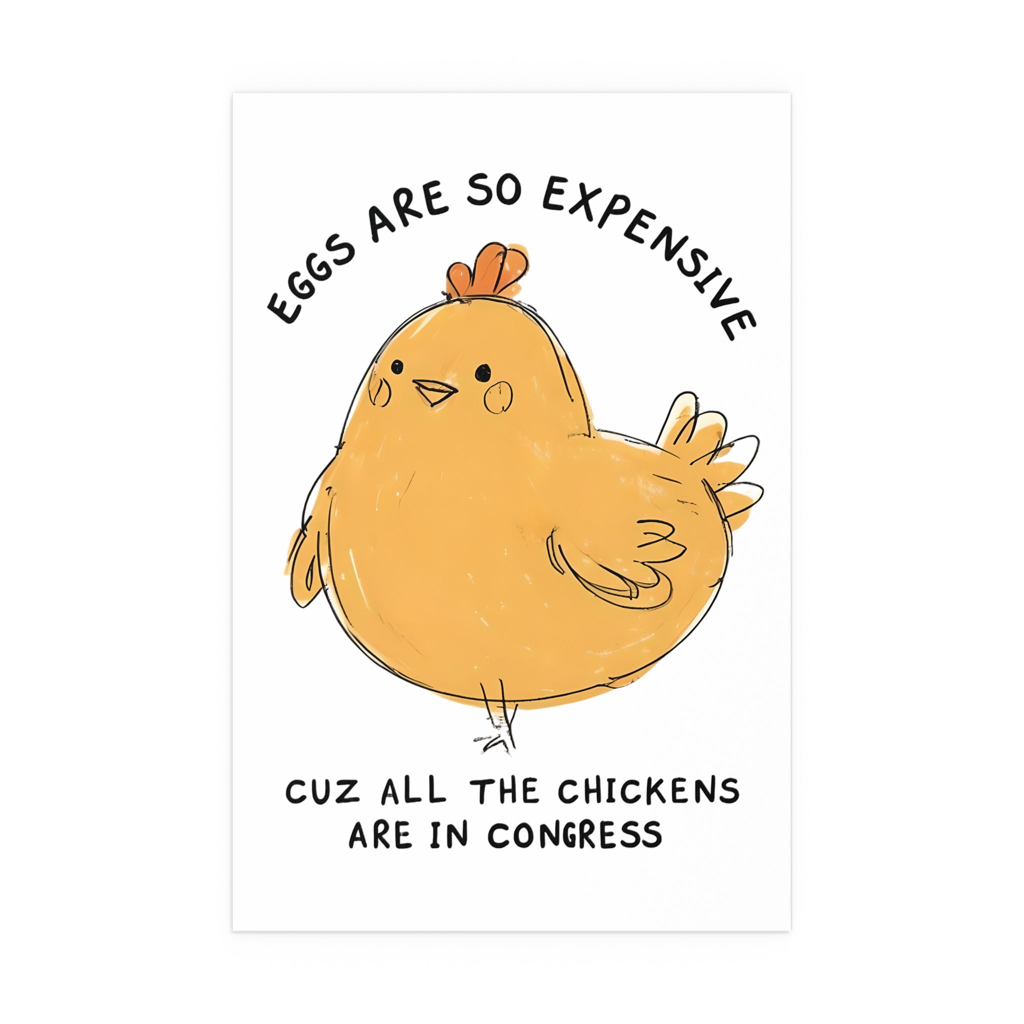 Eggs are Expensive Protest Sign Print, Wall Art, Home Decor, Funny Poster Gift, Indoor Outdoor Art Silk Poster, anti Trump