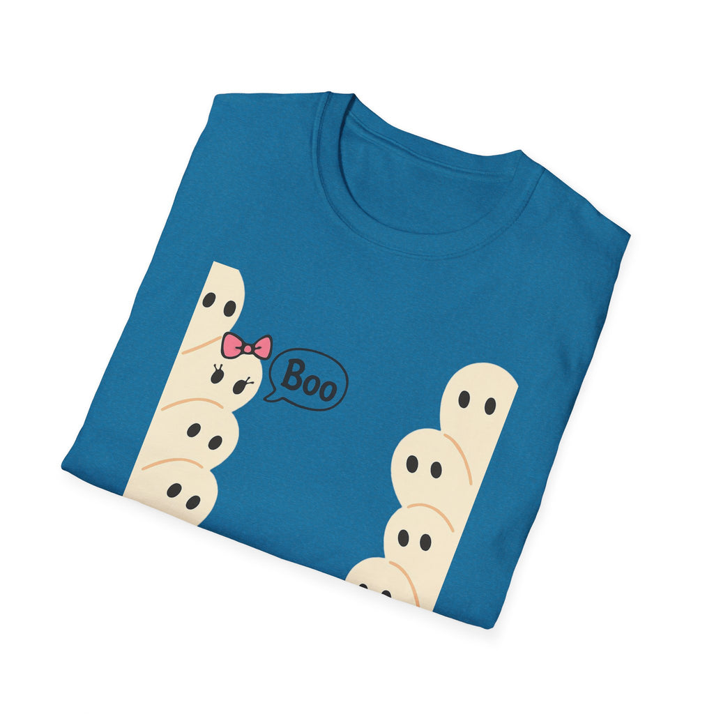 Spooky Ghost Boo Bow Cute Halloween Unisex T-Shirt, Halloween Shirt, Ghost Costume, Halloween Party Shirt, Spooky Tee, Cute Halloween Top