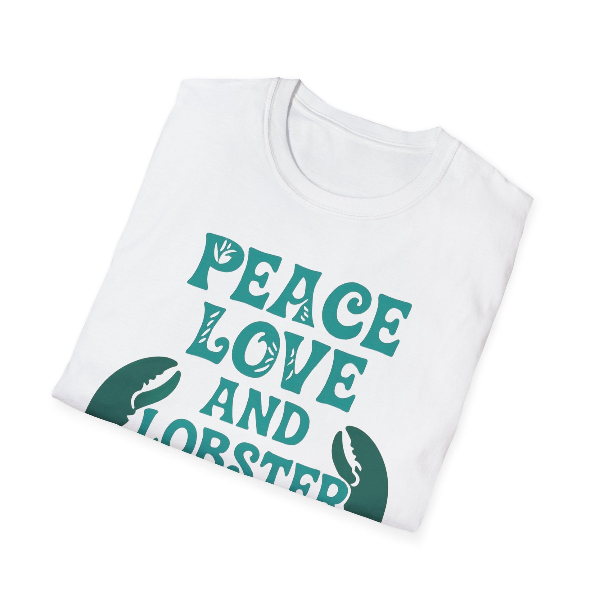 Peace, Love, and Lobster Rolls T-Shirt | Unisex Softstyle Tee for Seafood Lovers, Casual Summer Wear, Beach Days, Gifts, BBQs