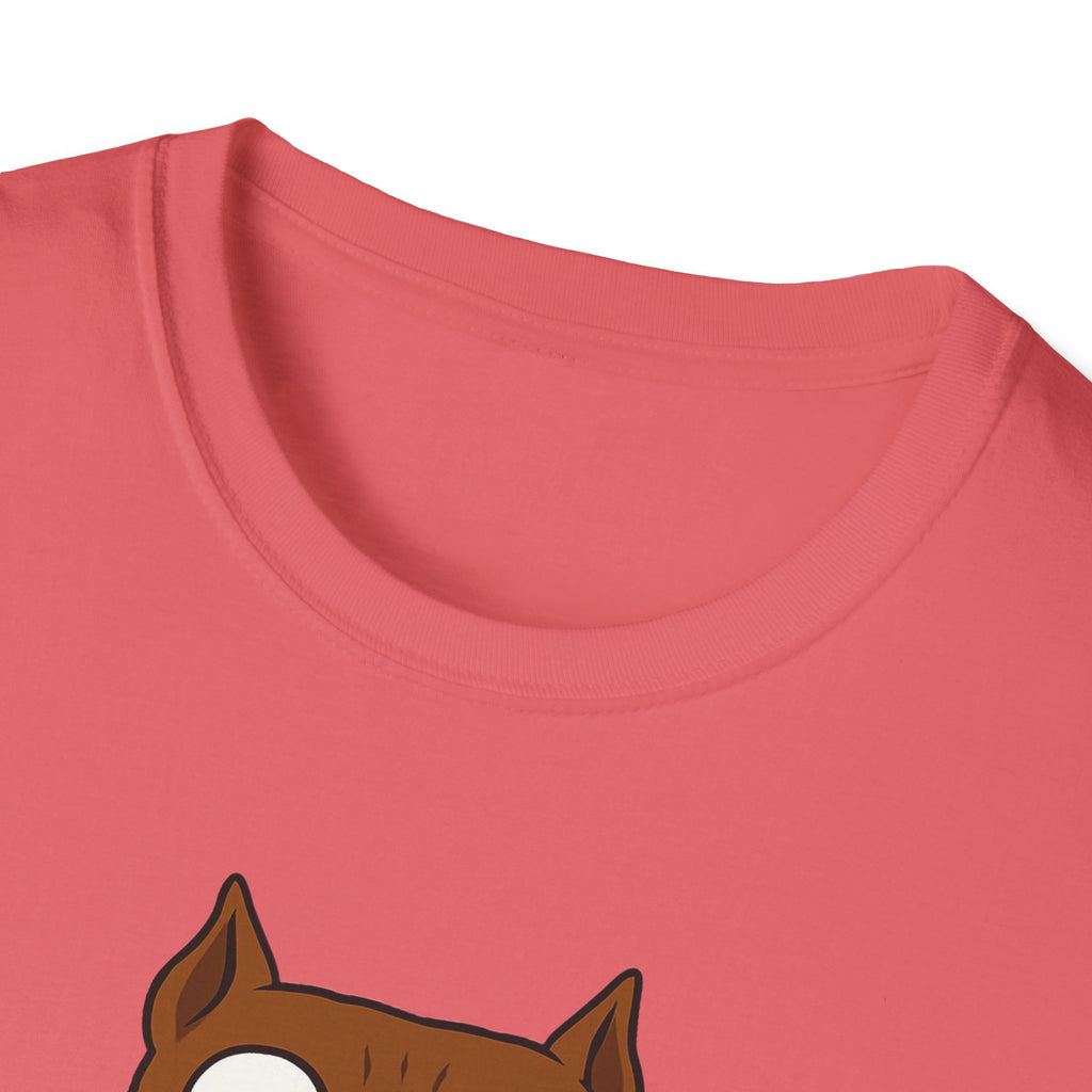 Funny Pit Bull Lover Unisex Softstyle T-Shirt, Amstaff Not a Fighter Dog Tee, Animal Rescue Gift, Dog Mom Dad Shirt