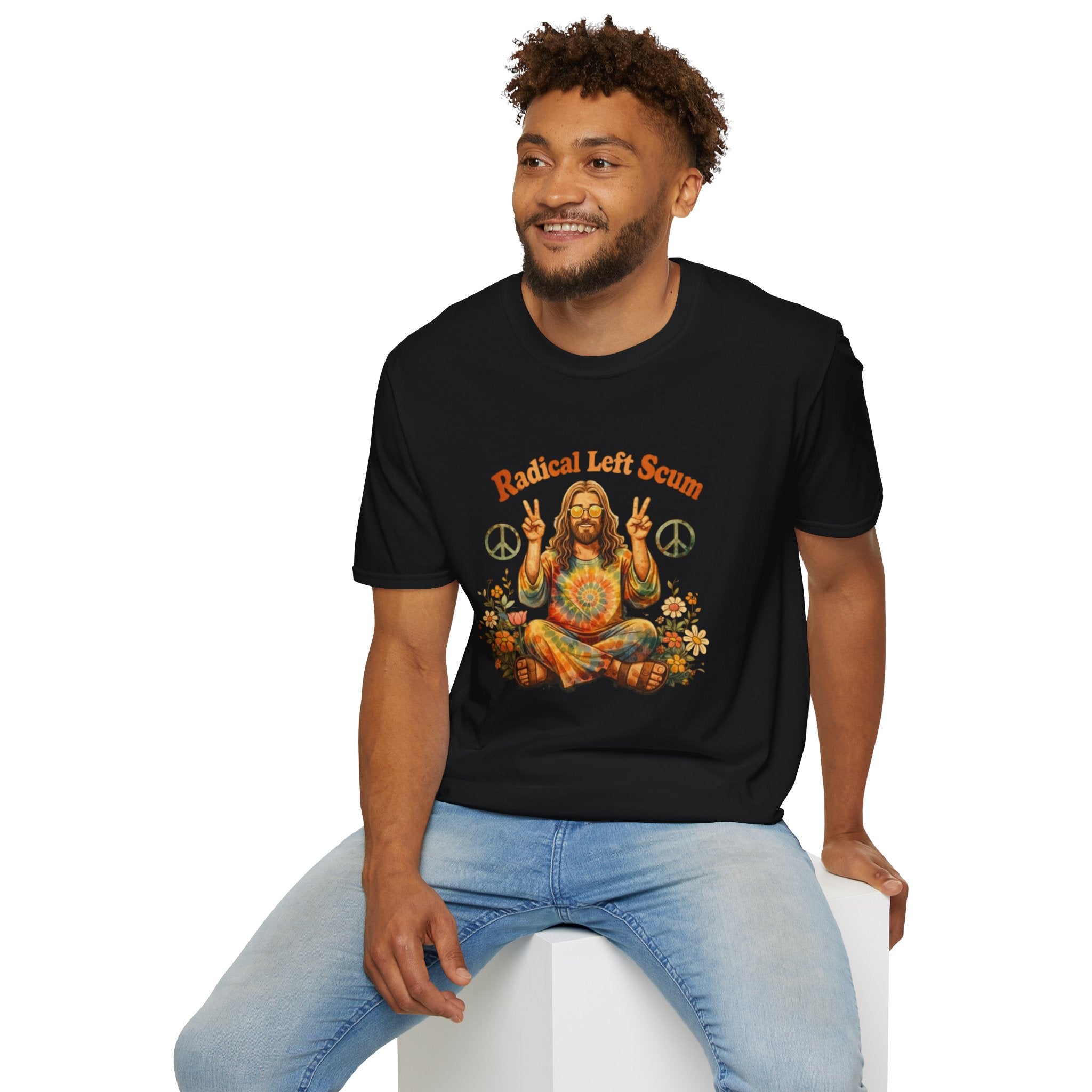 Radical Left Scum Hippie Peace Meditation T-Shirt