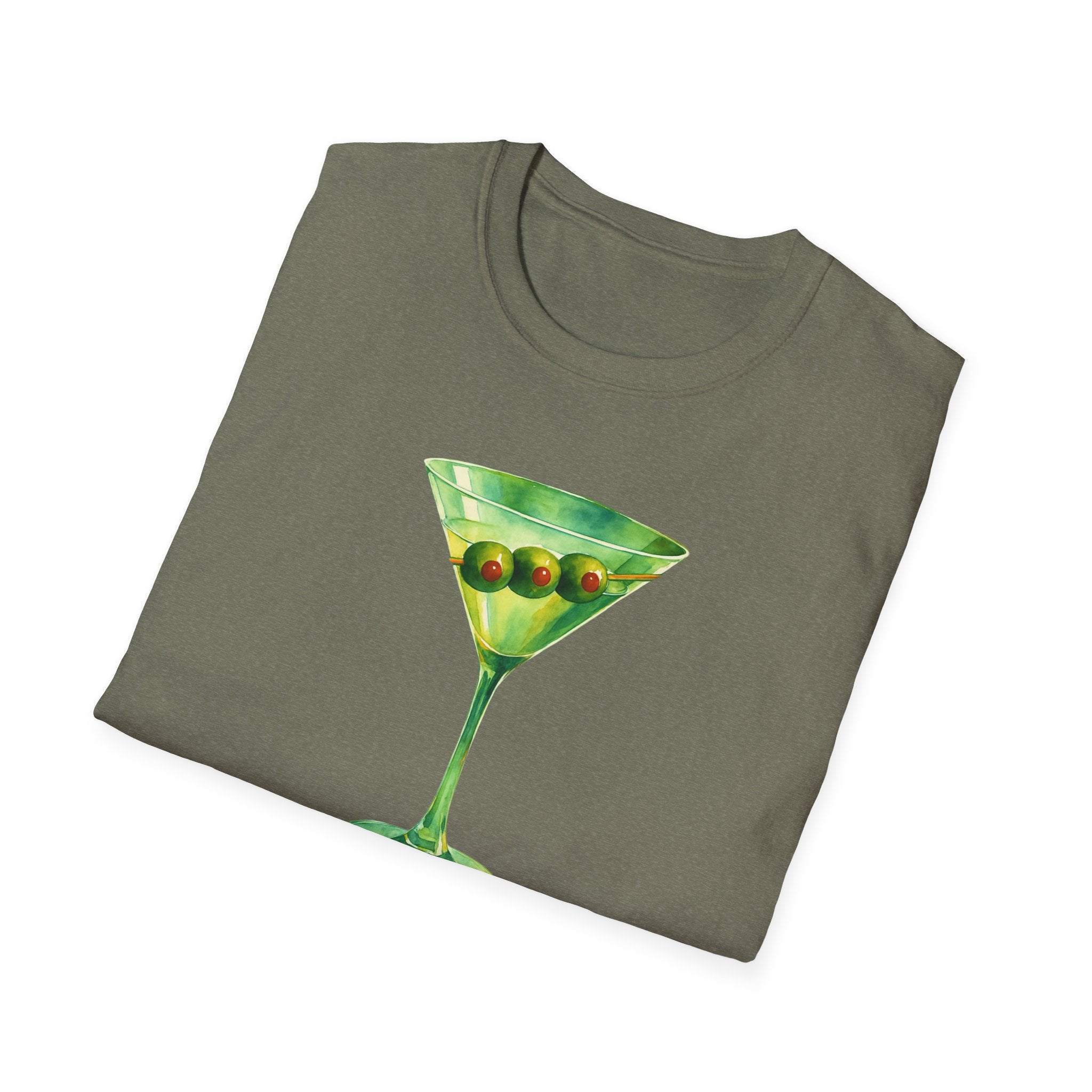 Martini Graphic T-Shirt | Unisex Softstyle Tee | Perfect for Cocktail Lovers, Parties, and Unique Gift Idea, Birthday, Summer Fun gift