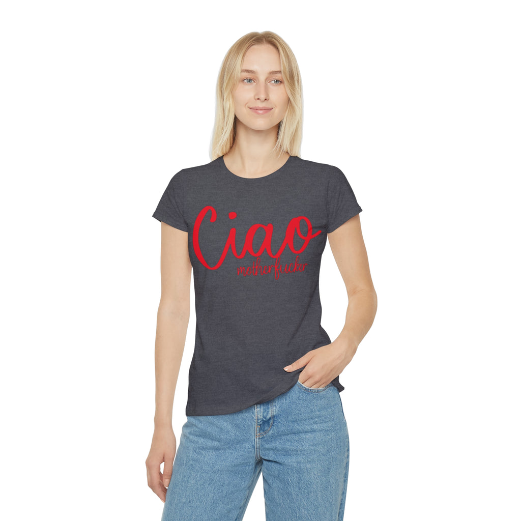 T-Shirt, Ciao MF fun edgy Italian goodbye and hello, Women's Shirt, Graphic Tee, Trendy Top, Streetwear gift for her