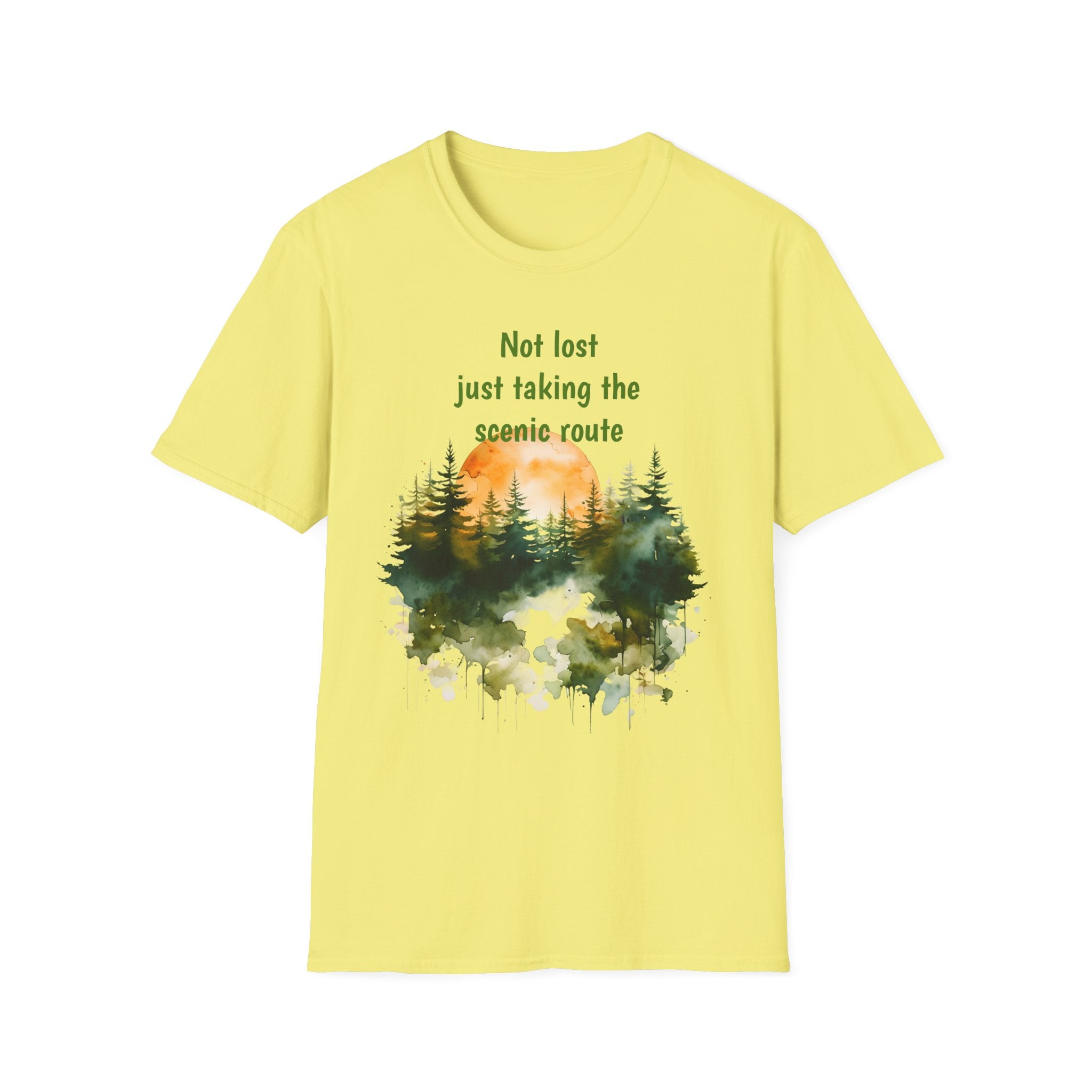 Not Lost just taking the scenic Rt Nature Lover Shirt, Unisex Scenic Route Tee, Adventure Apparel, Gift for Hikers, Outdoor Enthusiast Shirt