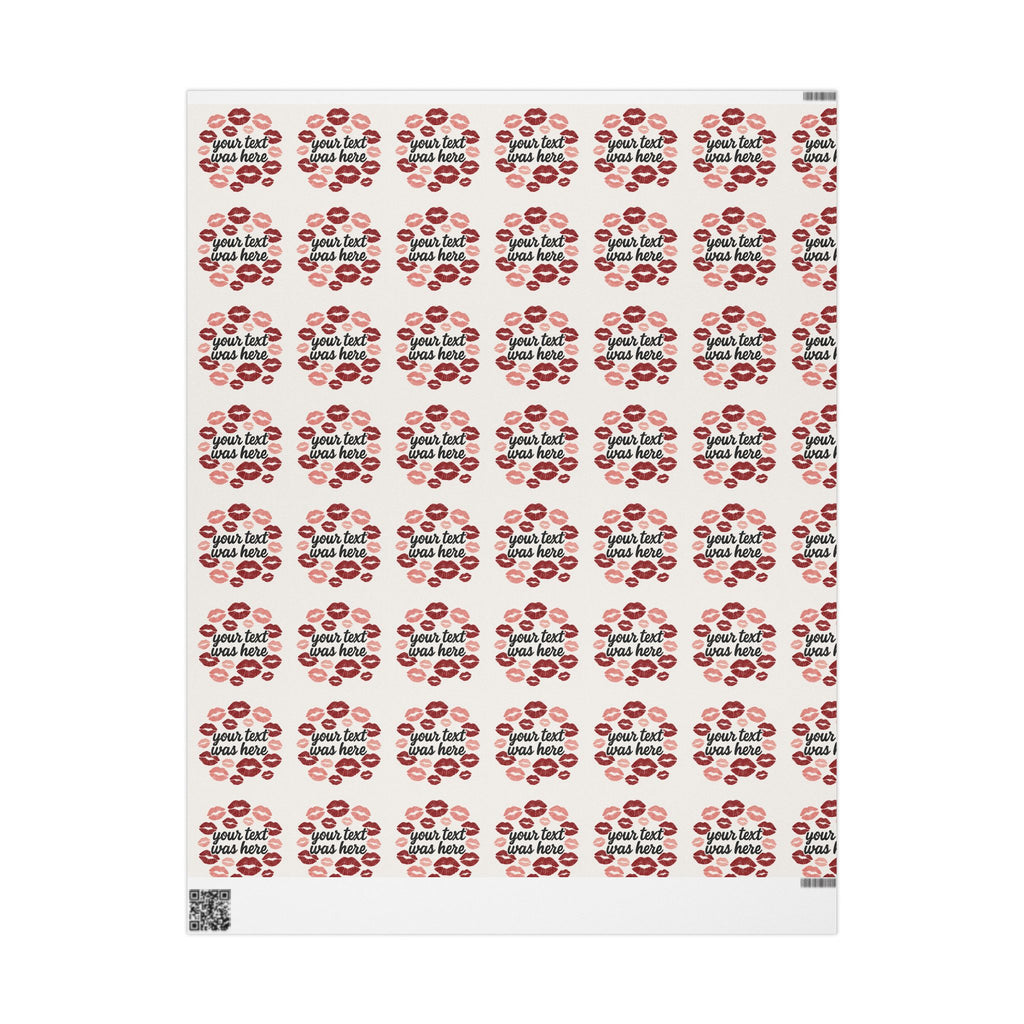 Personalized Any Name Kiss Print Wrapping Paper - Romantic Gift Wrap for Valentine's Day & Special Occasions grandparents aunts gifts for him