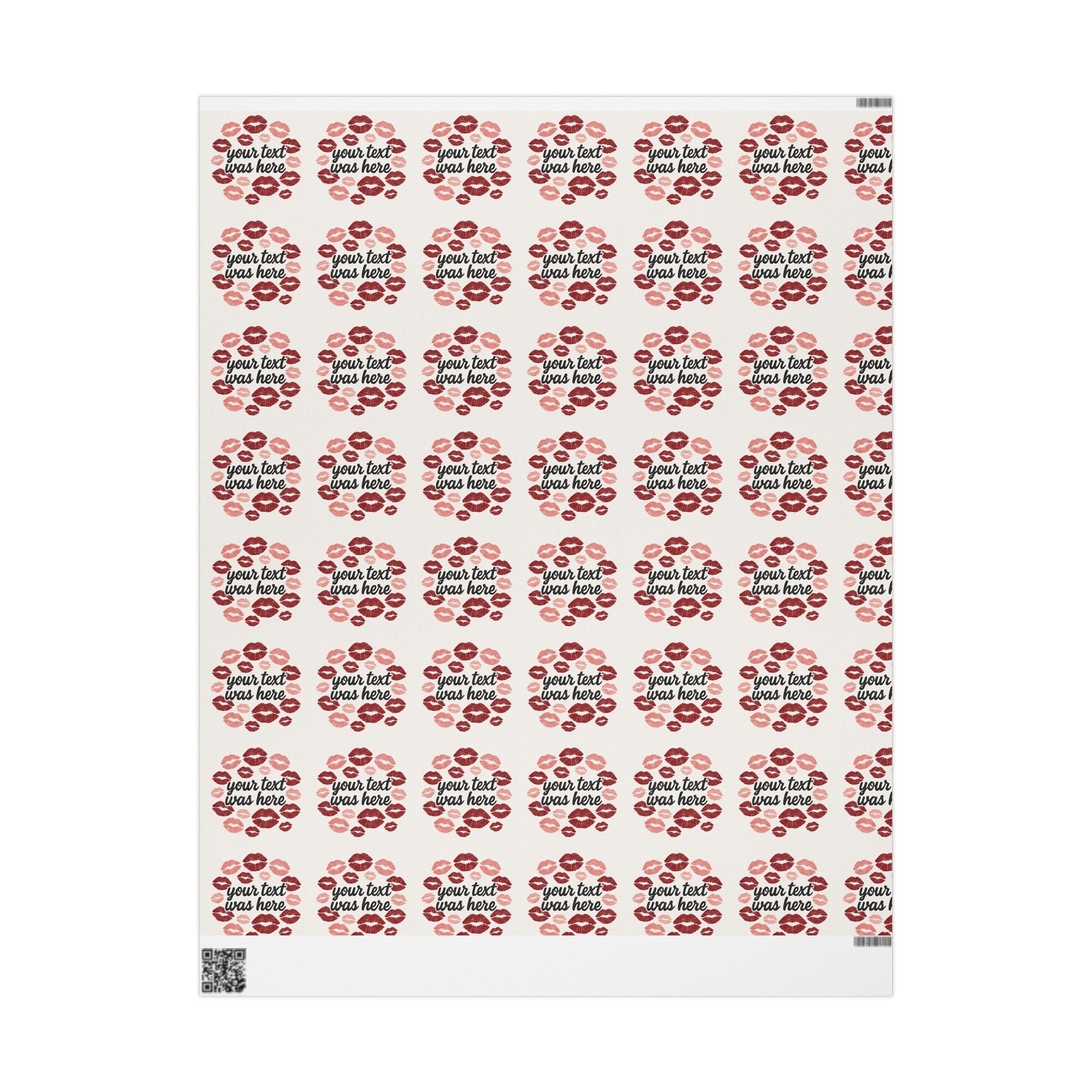 Personalized Any Name Kiss Print Wrapping Paper - Romantic Gift Wrap for Valentine's Day & Special Occasions grandparents aunts gifts for him