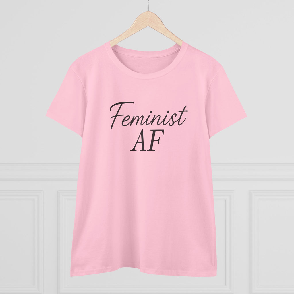 Feminist AF Tee, Protest Shirt, Empowerment Top, Activist Clothing, Women's Rights Apparel, Midweight Cotton Tshirt