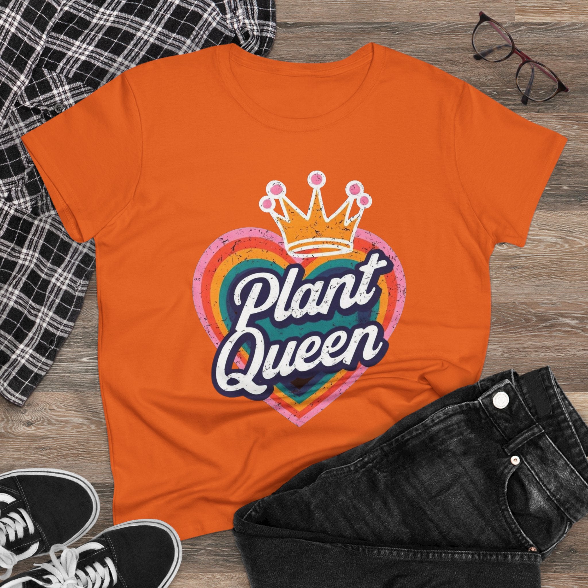BoHo Plant Queen Women vintage Tee, Gardening Flowers Shirt, Plant Lover Gift, Botanical Graphic Top, Earthy Vibes T-Shirt