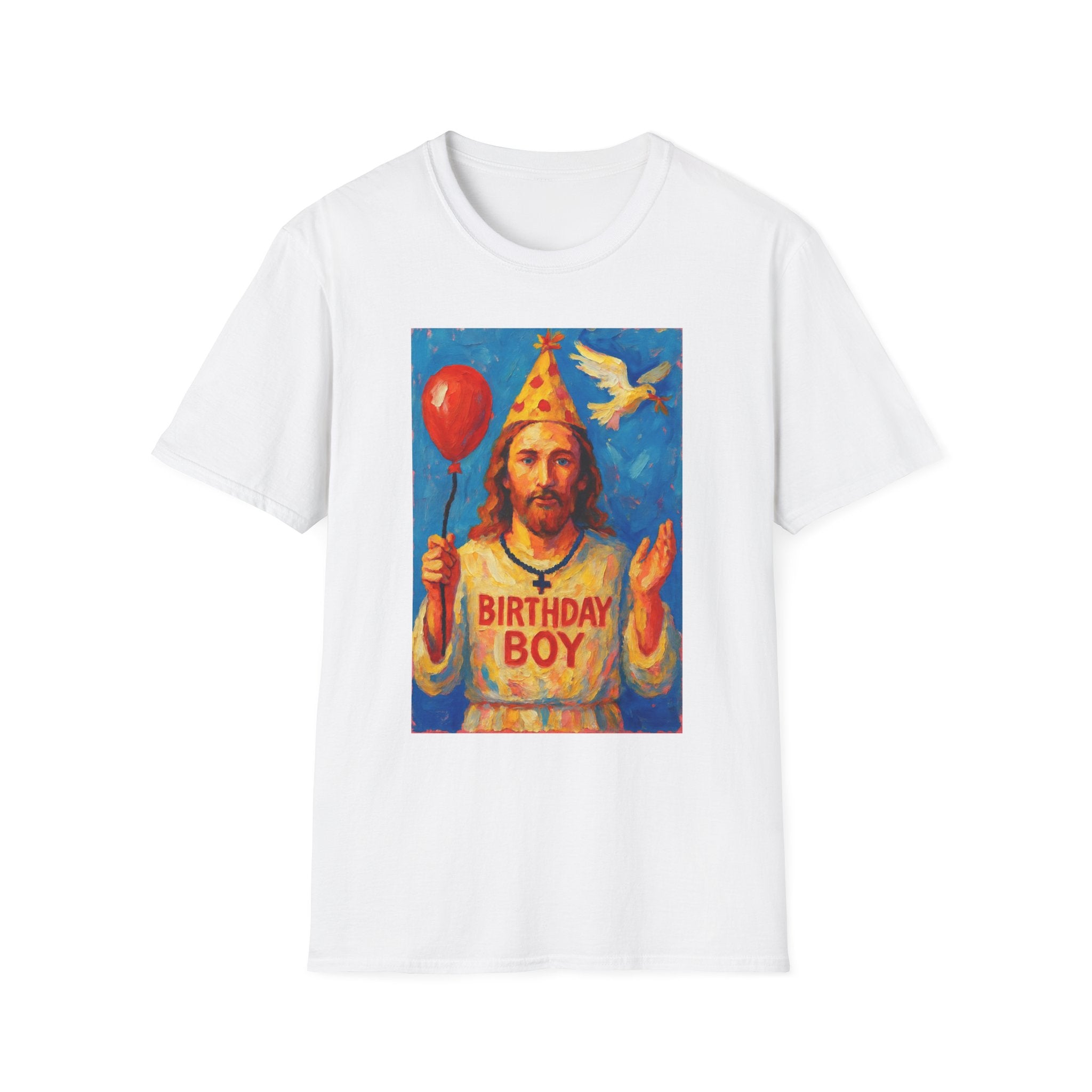 Vintage Religious Icon Birthday Boy T-Shirt Go Jesus, it’s your birthday!