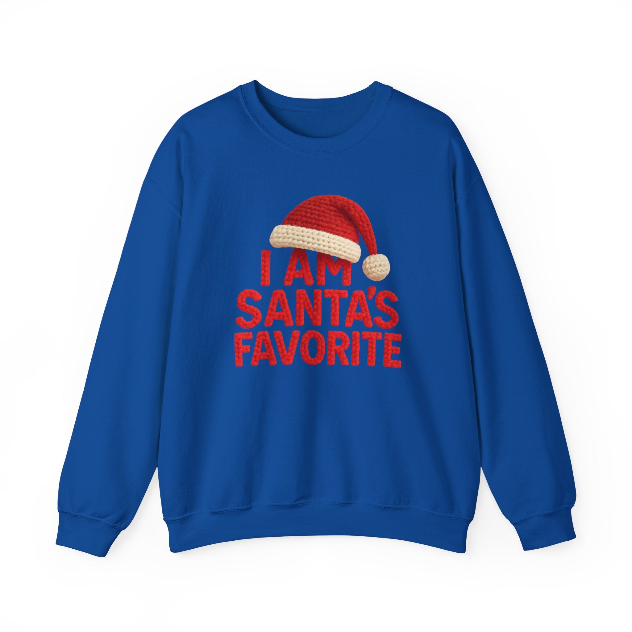 Christmas Sweatshirt - "I Am Santa's Favorite" Festive Crewneck printed