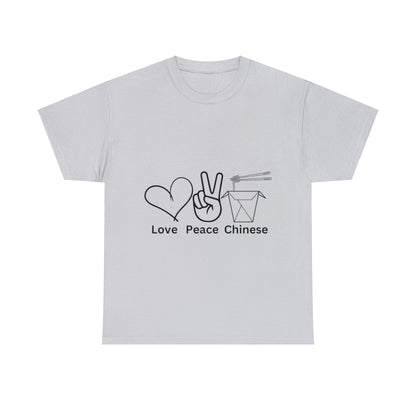 Love Peace Chinese Unisex Heavy Cotton Tee - Sweet Frankie’s 