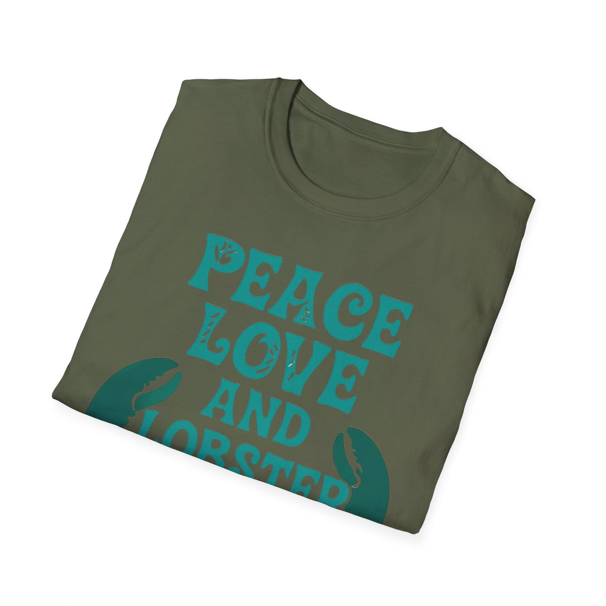 Peace, Love, and Lobster Rolls T-Shirt | Unisex Softstyle Tee for Seafood Lovers, Casual Summer Wear, Beach Days, Gifts, BBQs