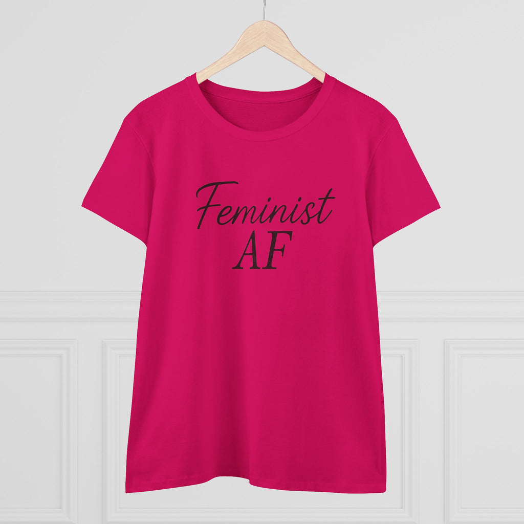 Feminist AF Tee, Protest Shirt, Empowerment Top, Activist Clothing, Women's Rights Apparel, Midweight Cotton Tshirt