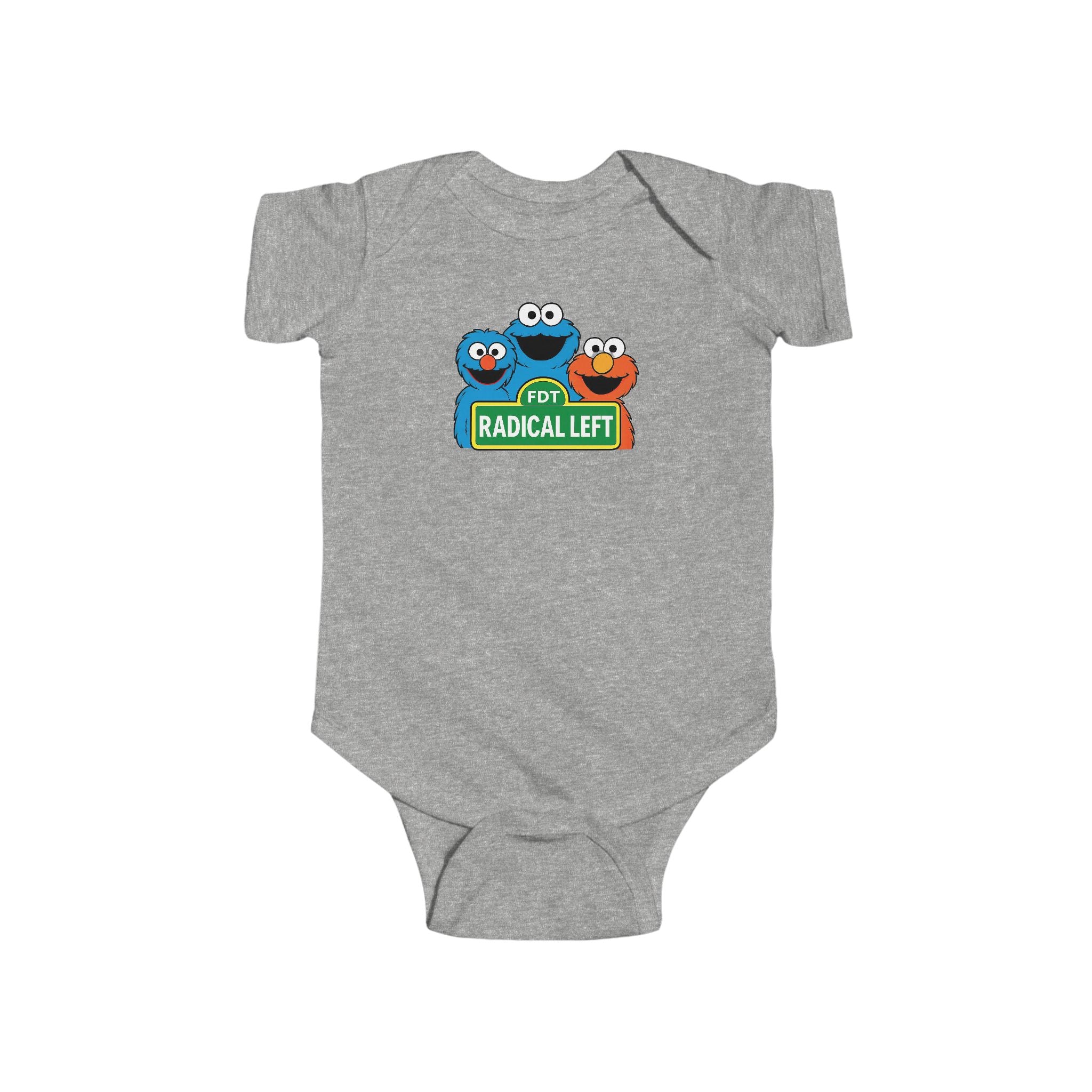 Cute Baby Gift Bodysuit with "Radical Left" Design, FDT Onesie, political Gift, Baby Shower Present, Adorable, liberal gifT Political gift