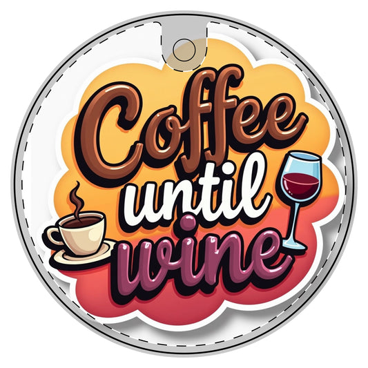 Coffee until wine Ceramic Decoration Ornament (1pc)