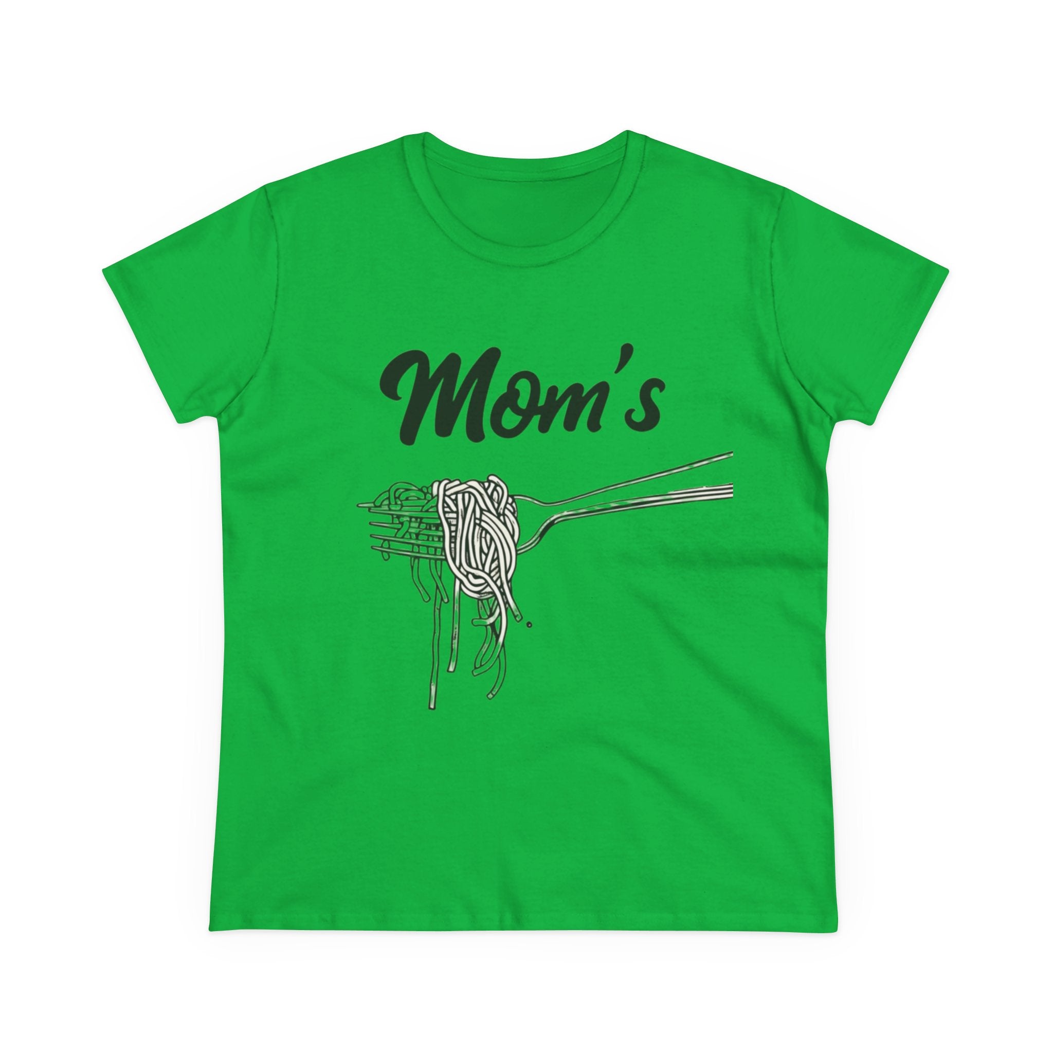 Mom's Spaghetti Tee - Women's Midweight Cotton T-Shirt, Gift for Mother's Day, Foodie Shirt, Casual Wear, Cozy Top