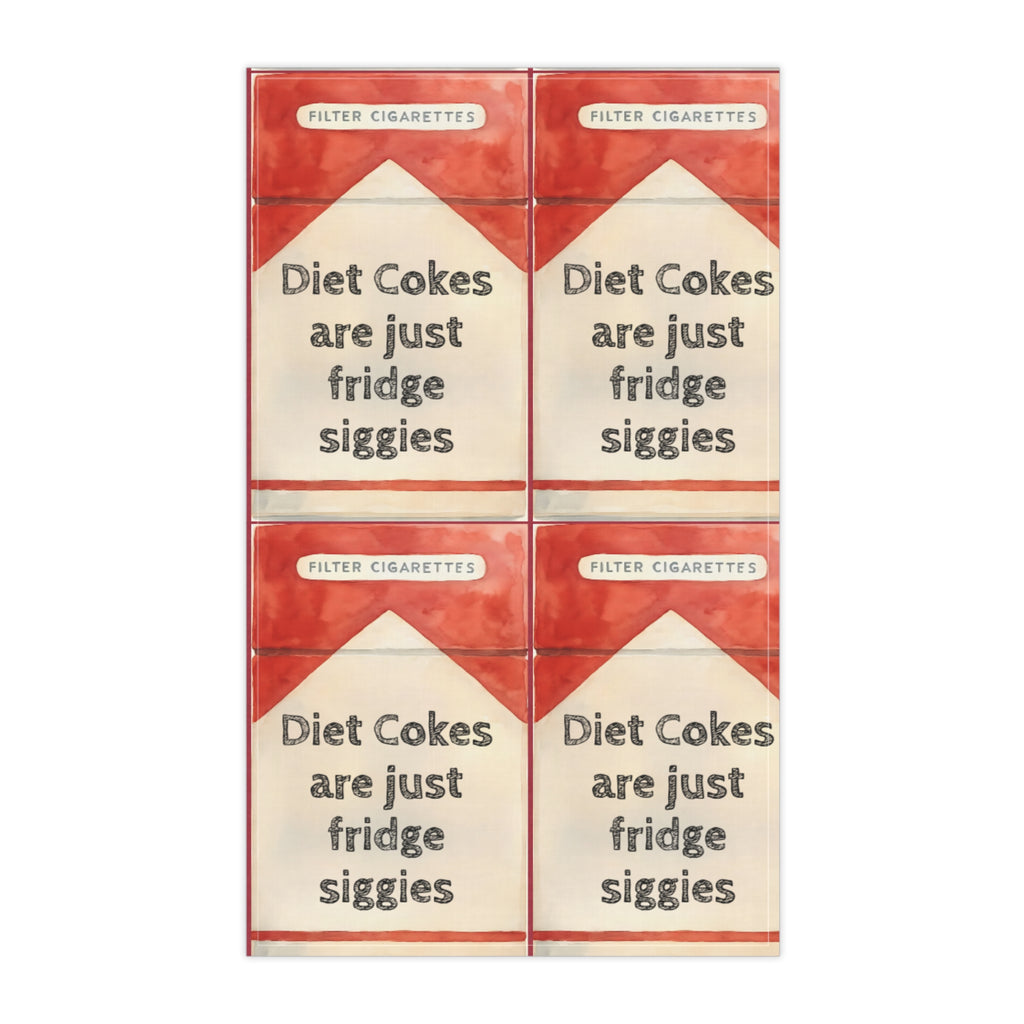 Diet Coke Fridge Cigarettes Gift, Kitchen Towels,  Cotton Towels, Poly Towel Set, Hand Towels, Housewarming Gift, Home Decor, Hostess Gift,