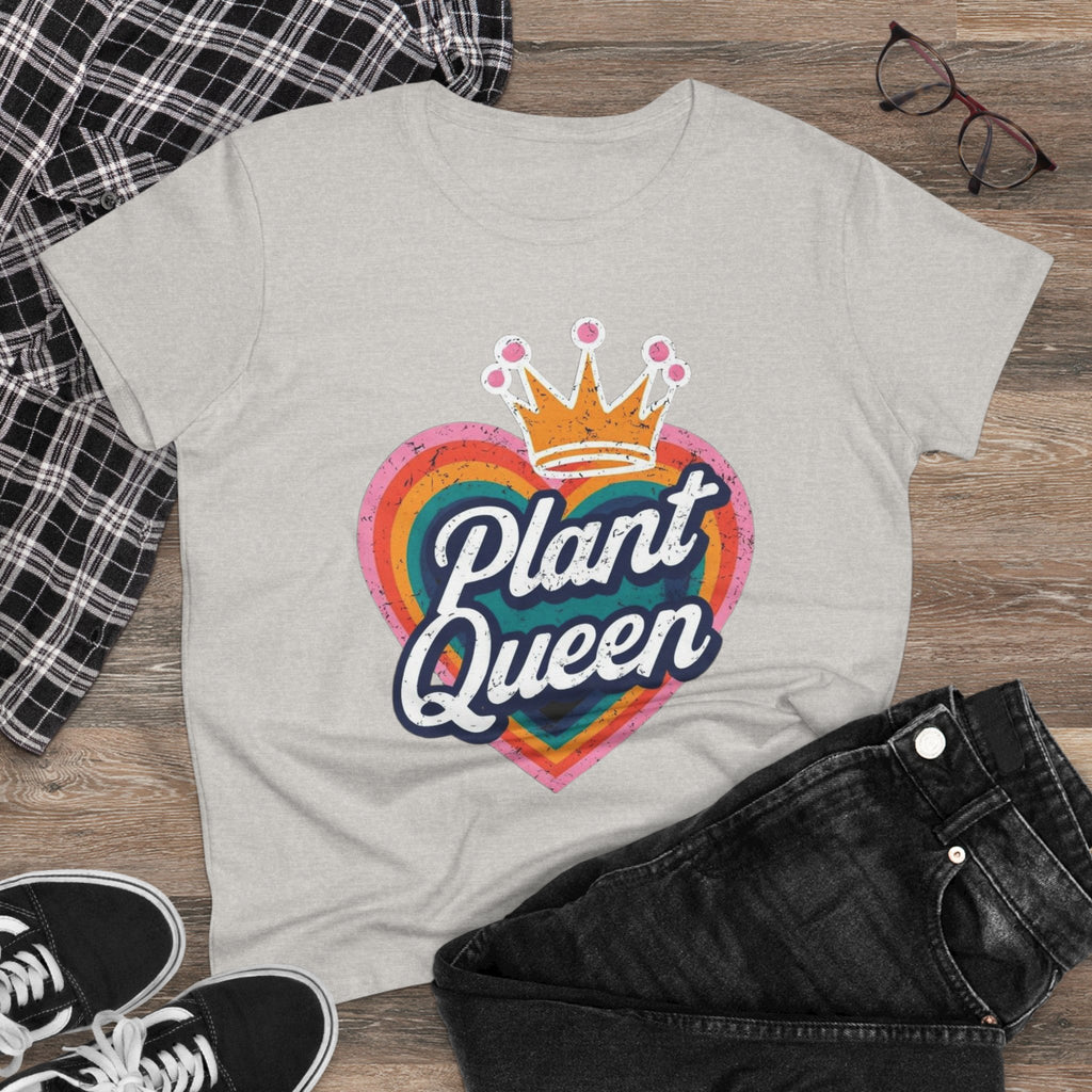 BoHo Plant Queen Women vintage Tee, Gardening Flowers Shirt, Plant Lover Gift, Botanical Graphic Top, Earthy Vibes T-Shirt