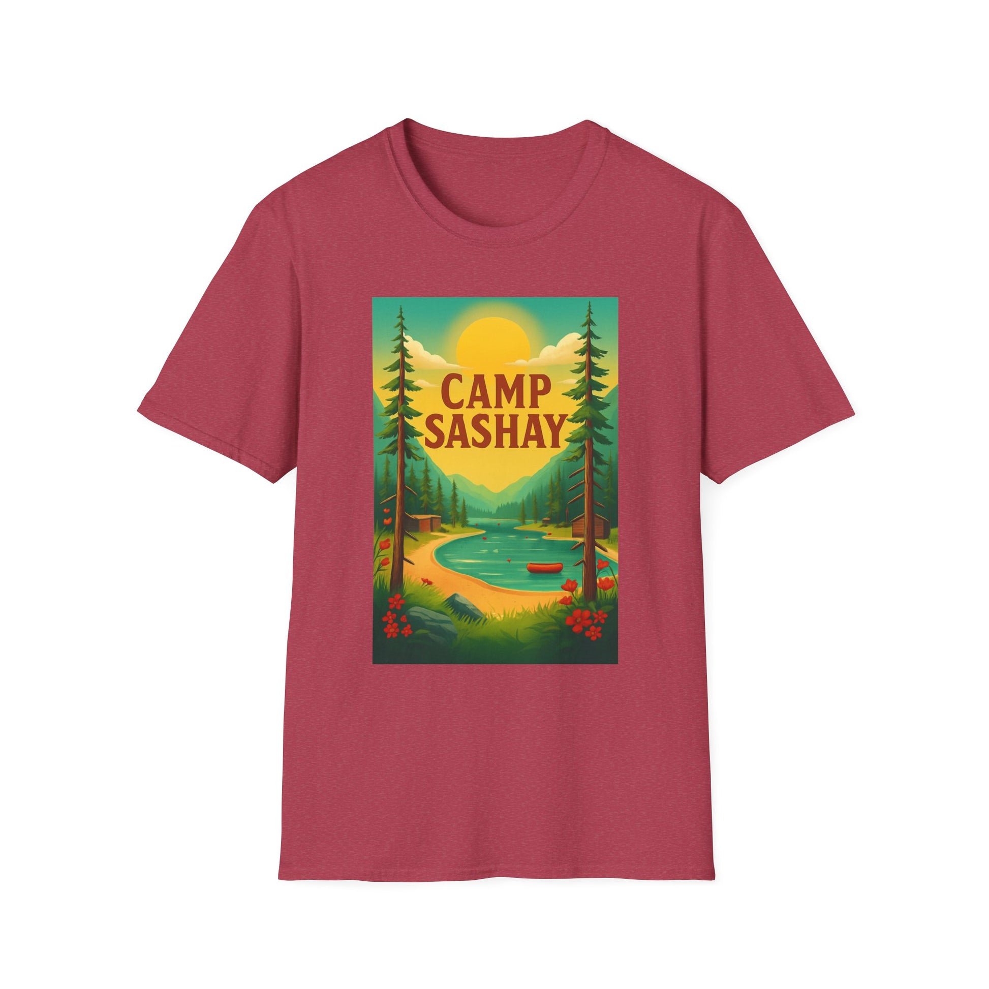 Camp Sashay carnival Unisex Softstyle T-Shirt, Vintage Camping Tee, Outdoor Adventure Shirt, Summer Vibes T-Shirt, Gift for Nature Lovers