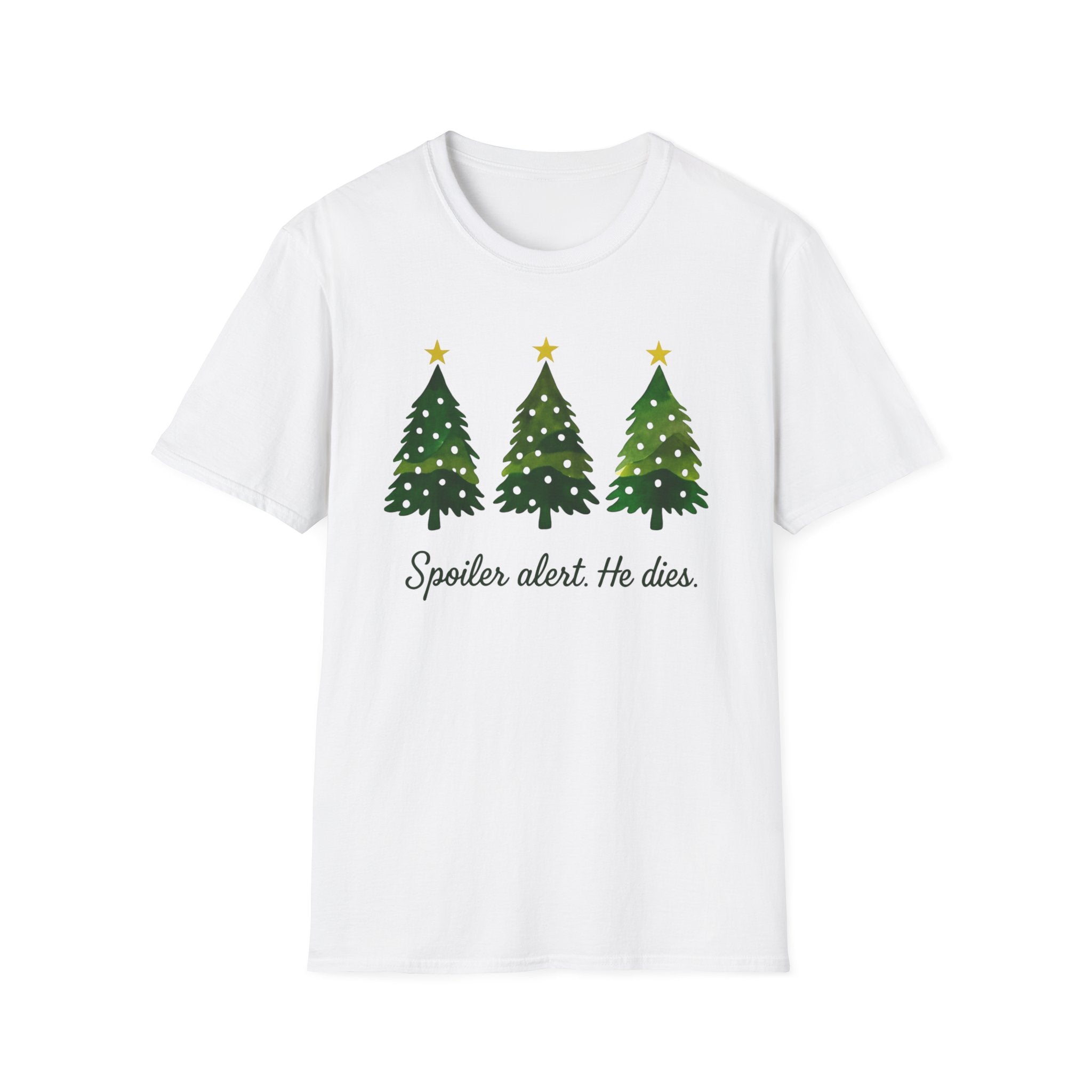 Spoiler Alert. He dies. Funny Jesus Christmas Tree T-Shirt