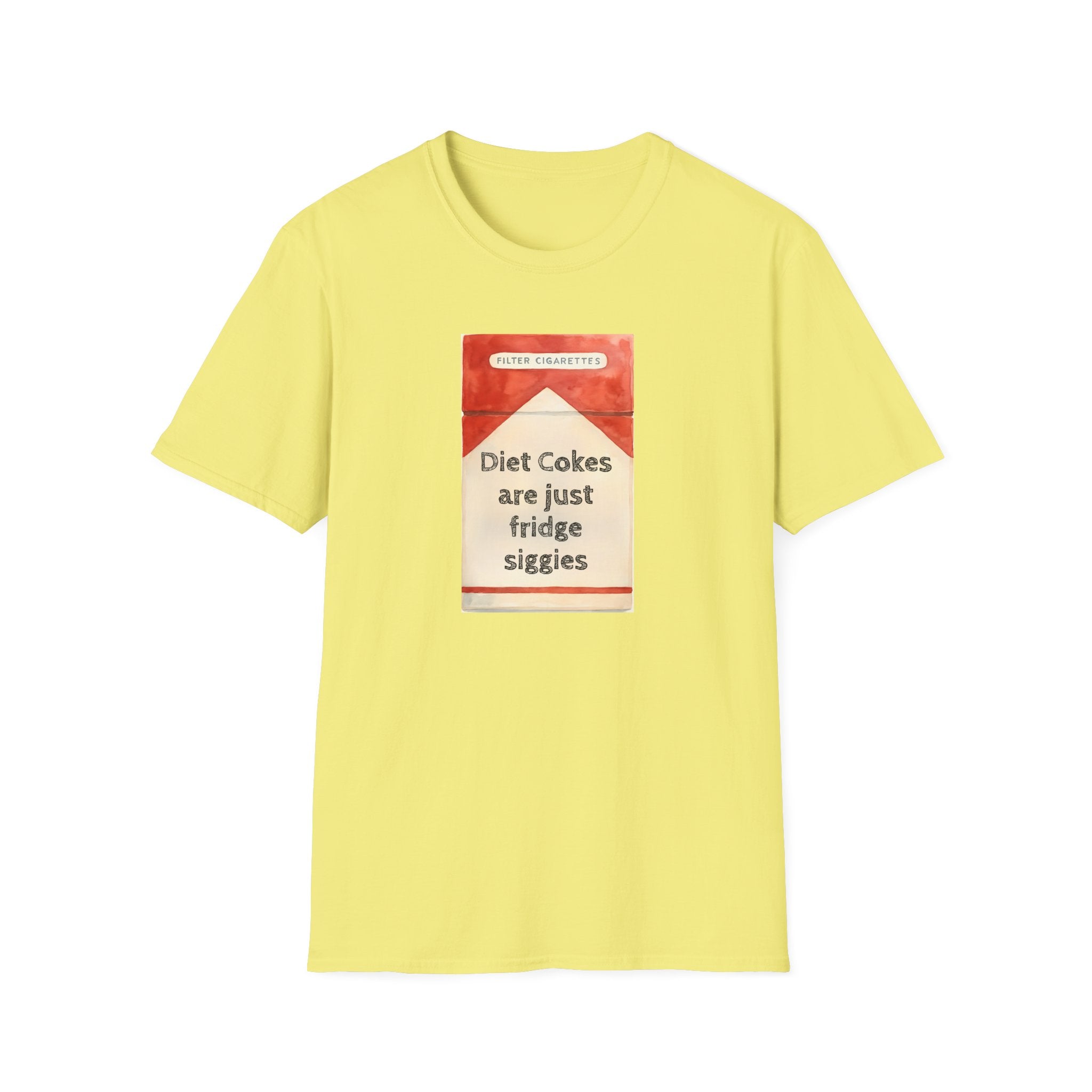 Retro Cool Diet Cola Unisex Softstyle T-Shirt, Fridge Siggies Smokers Gift Tee, Vintage Soda Pop Shirt smoker gift reds