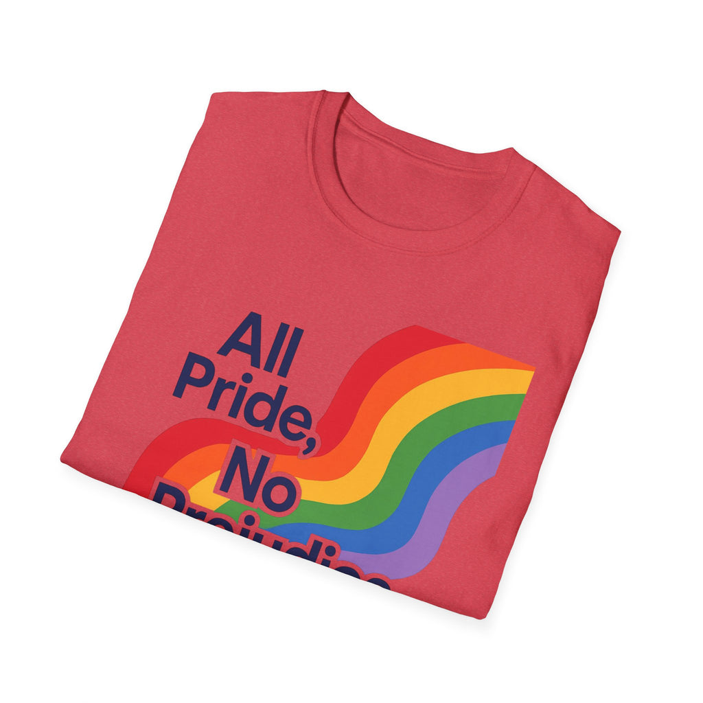 All pride no prejudice Pride Awareness Tee rainbow gift social justice T shirt