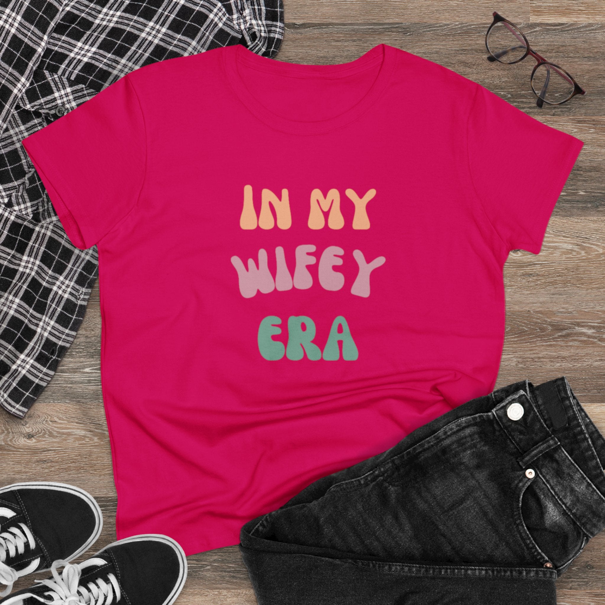T-Shirt - Women's Midweight Cotton Tee with 'In My Wifey Era' Design