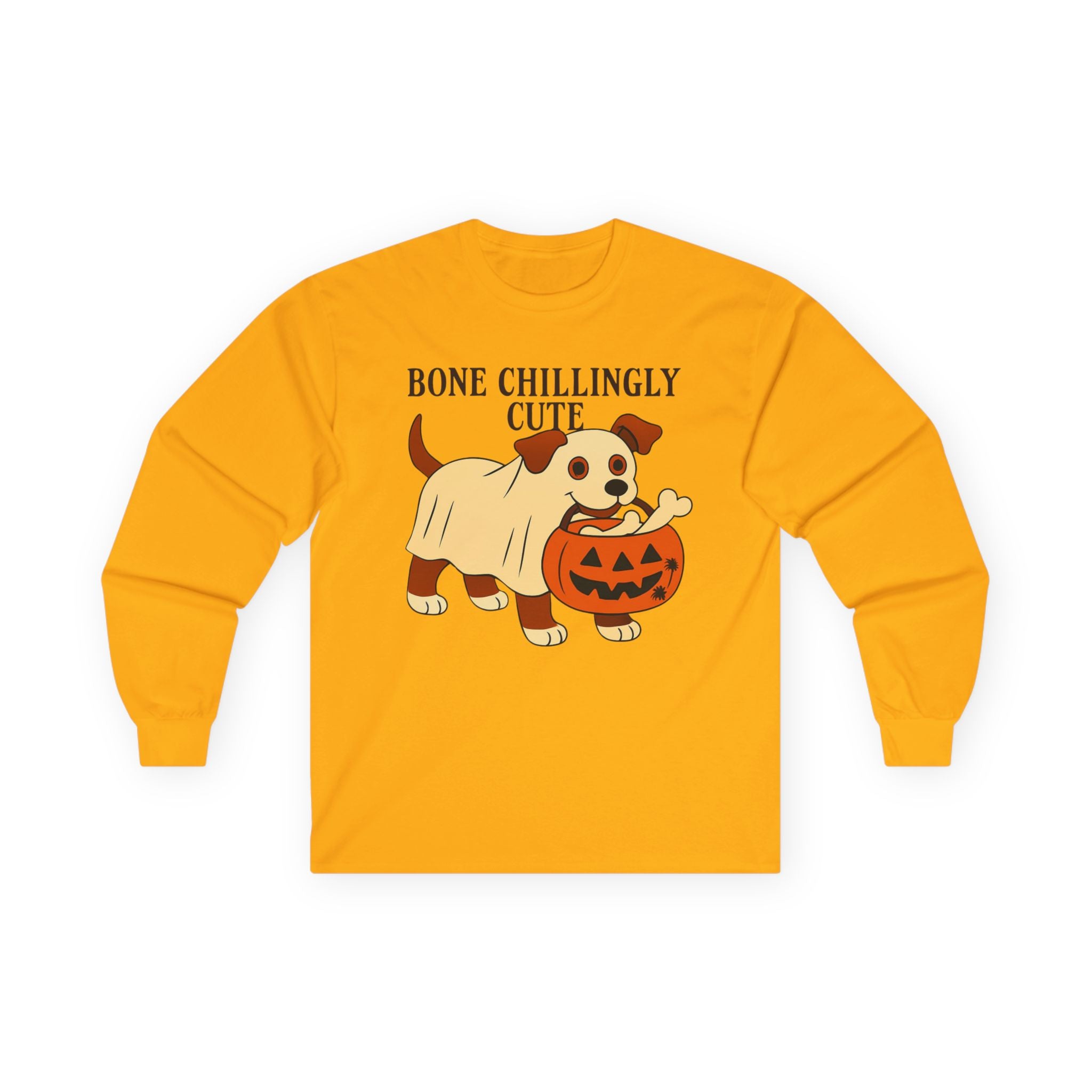 Halloween Dog Costume Tee, Spooky Dog Lover Shirt, Trick-or-Treating Long Sleeve Top, Bone Chilling Cute Unisex Shirt, Halloween Tee, Dog