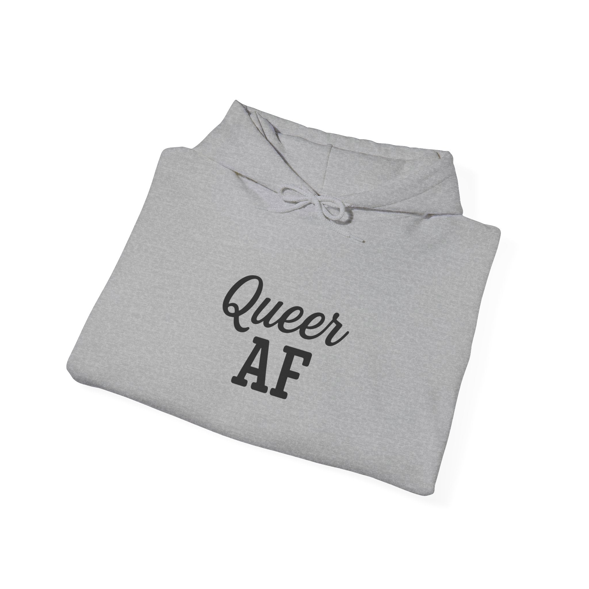 Queer AF Gay Pride Hoodie, Anti Trump Social Justice Sweatshirt, LGBTQ Gifts, Unisex Hooded Jumper